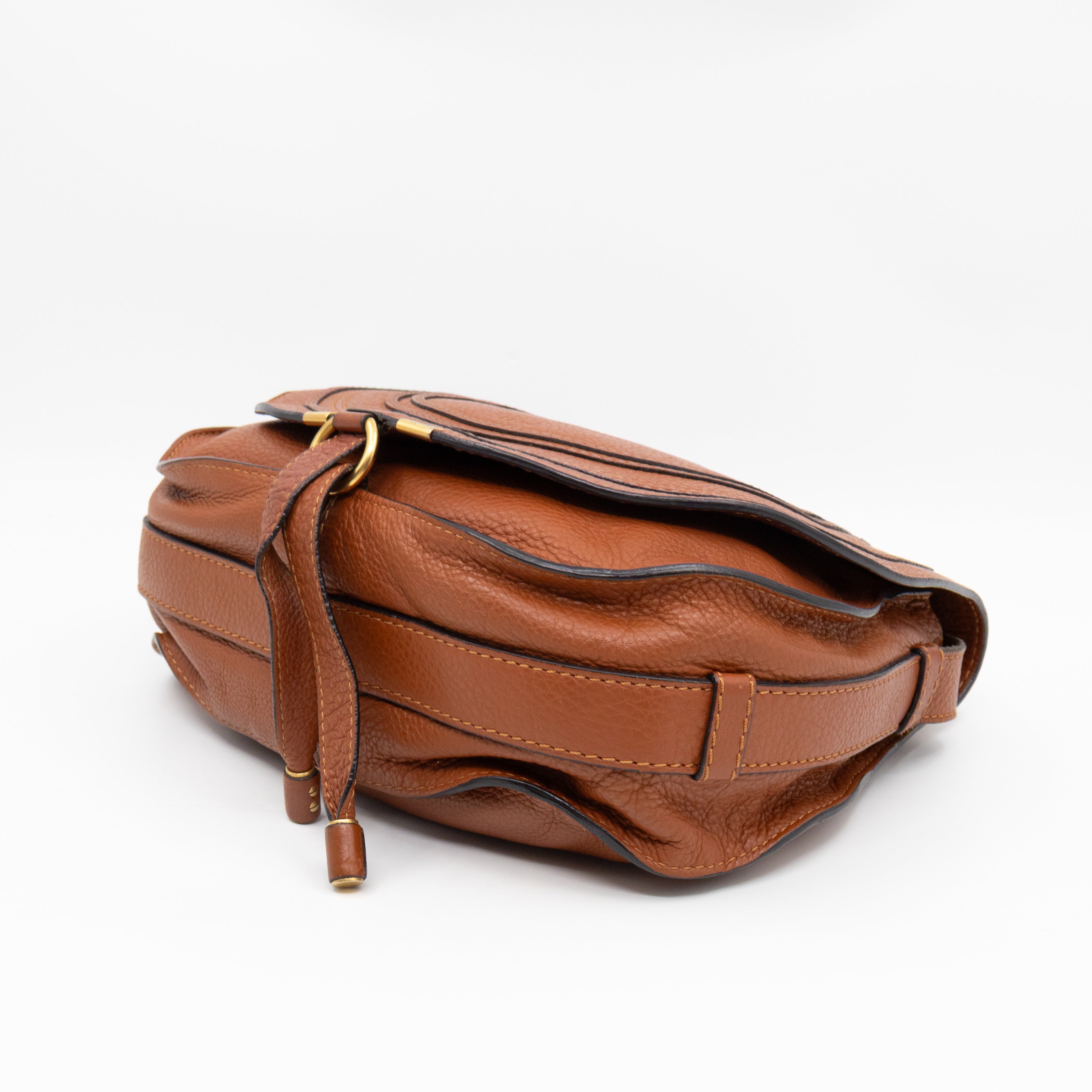 Marcie Medium Crossbody Bag Brown Leather