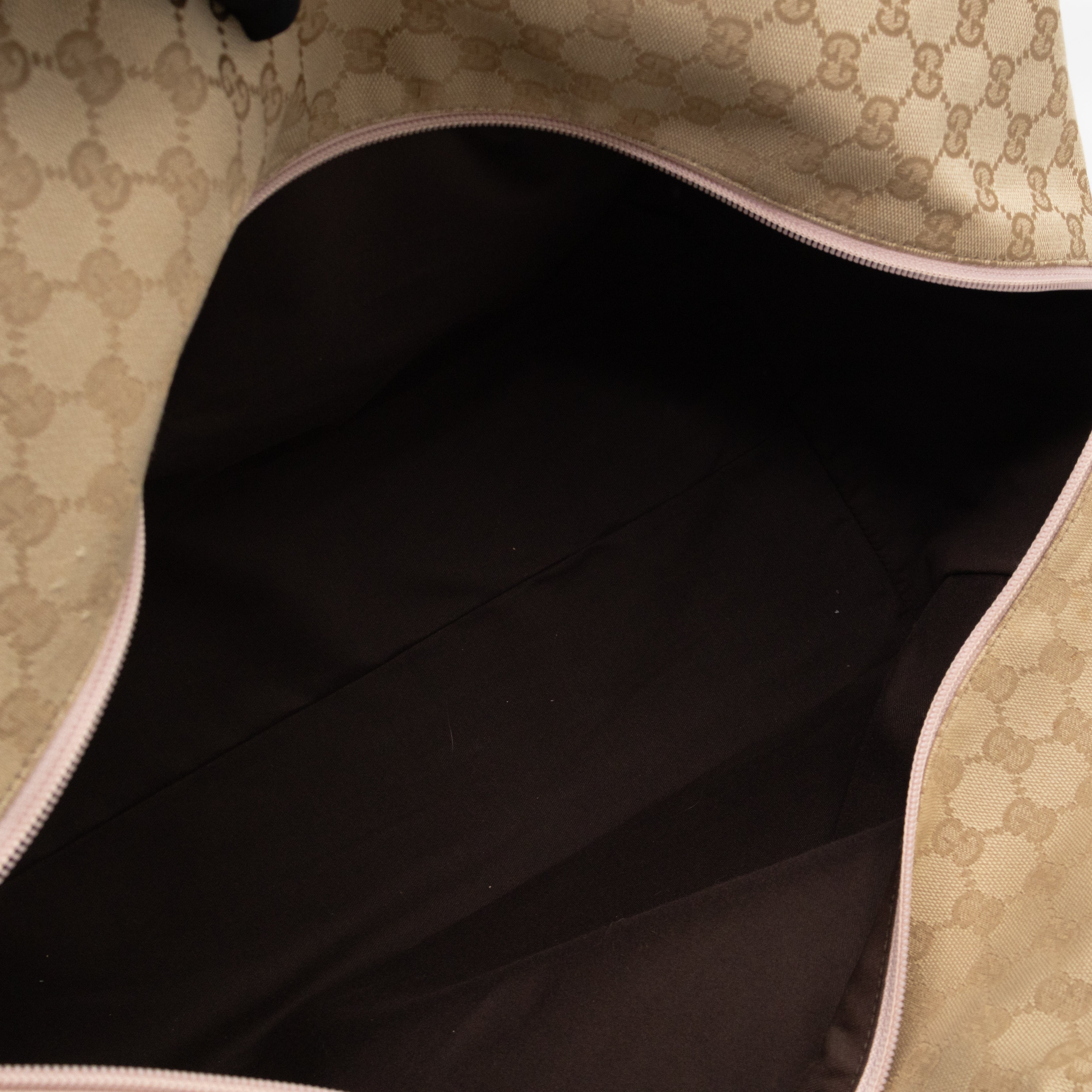 Web Carry On Duffle Bag Medium Beige GG Canvas