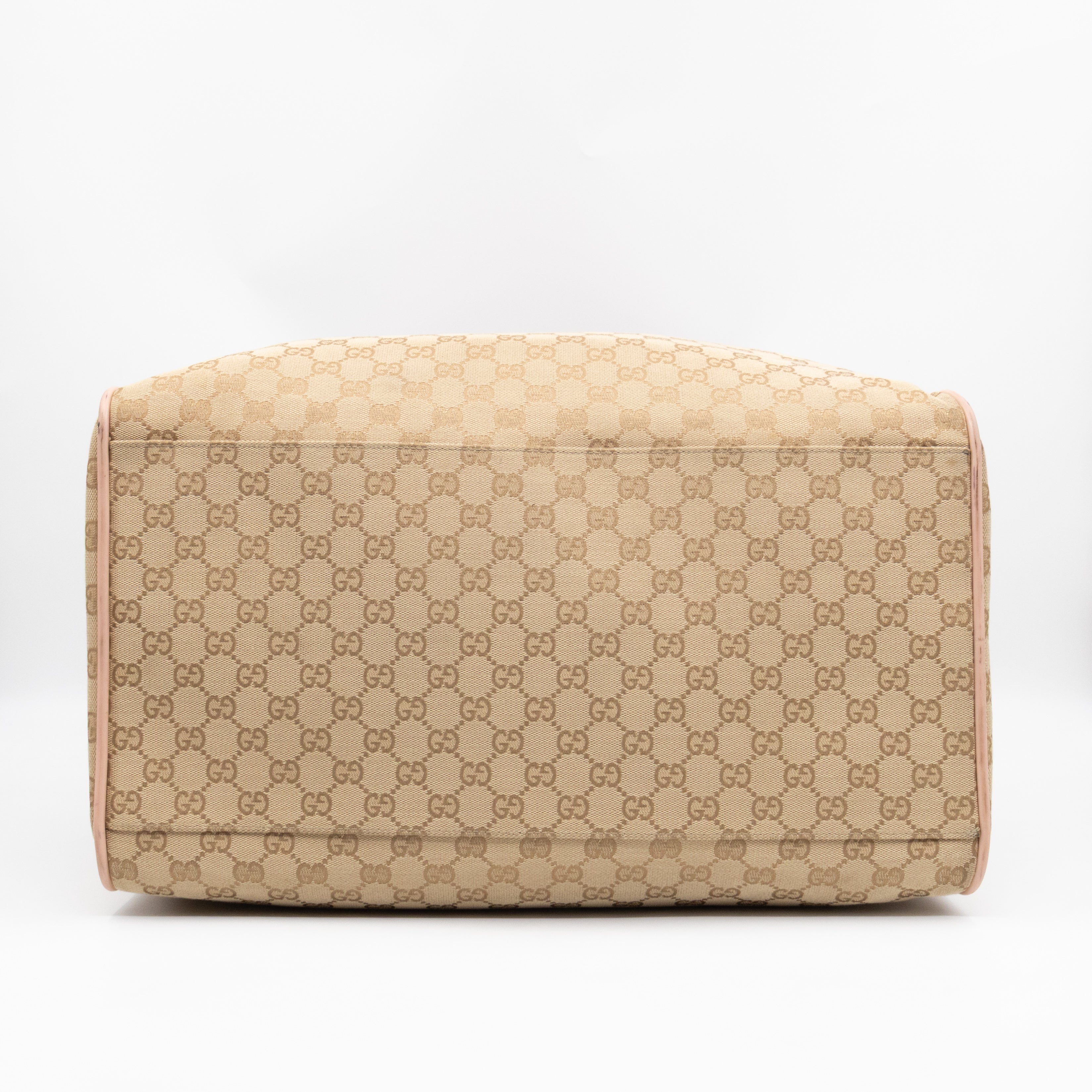 Web Carry On Duffle Bag Medium Beige GG Canvas