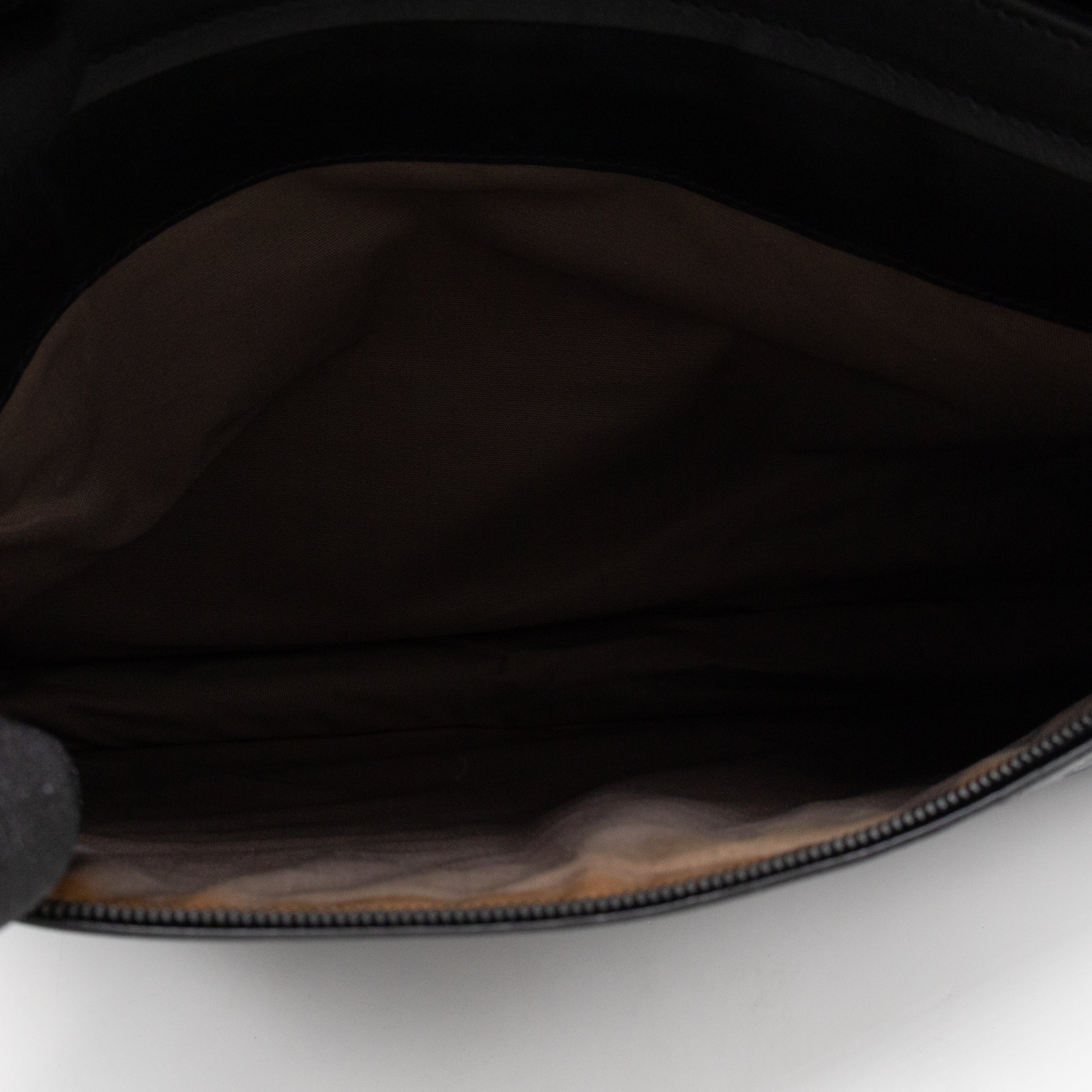 Document Case Black Intrecciato Leather