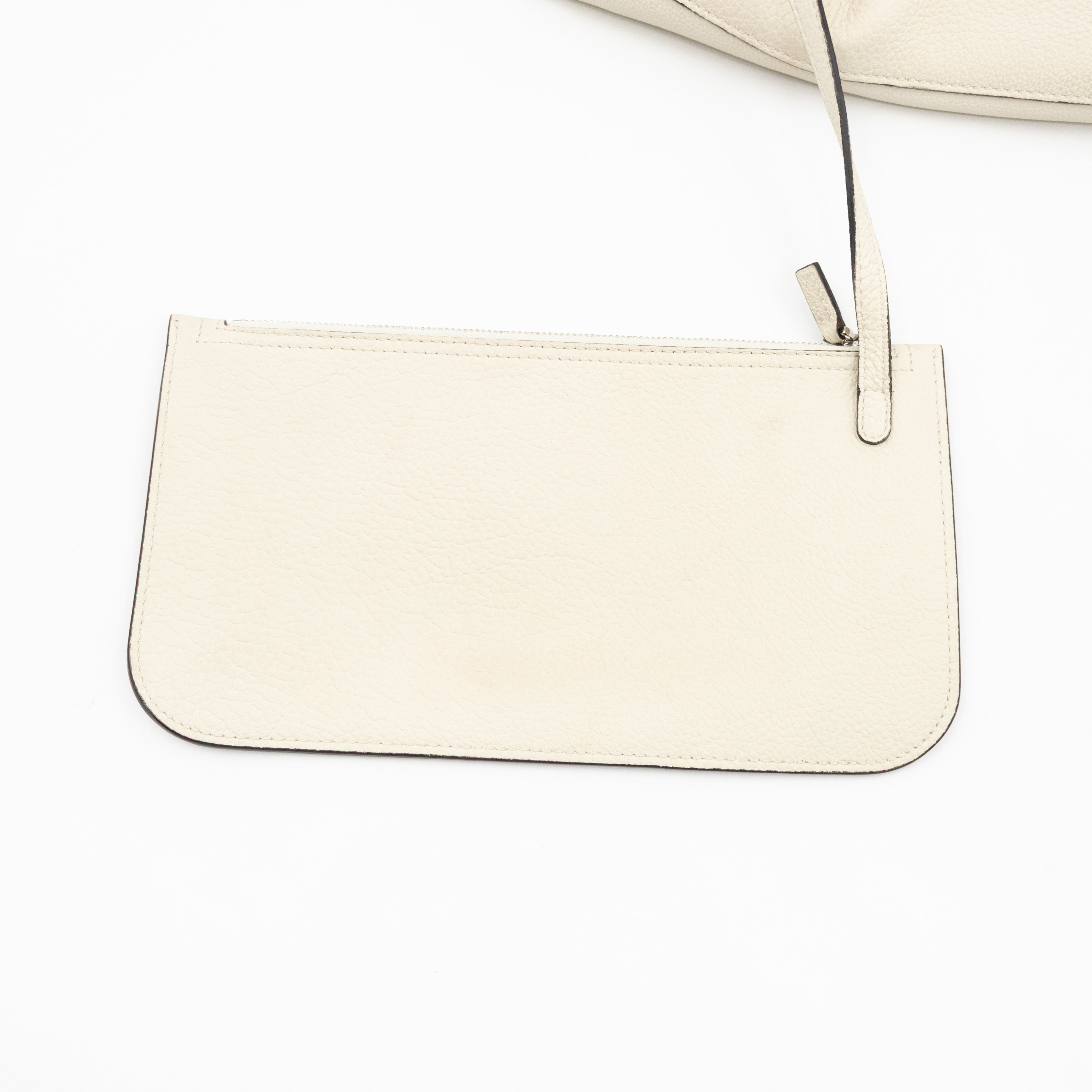 Jackie Large Hobo Bag White Leather