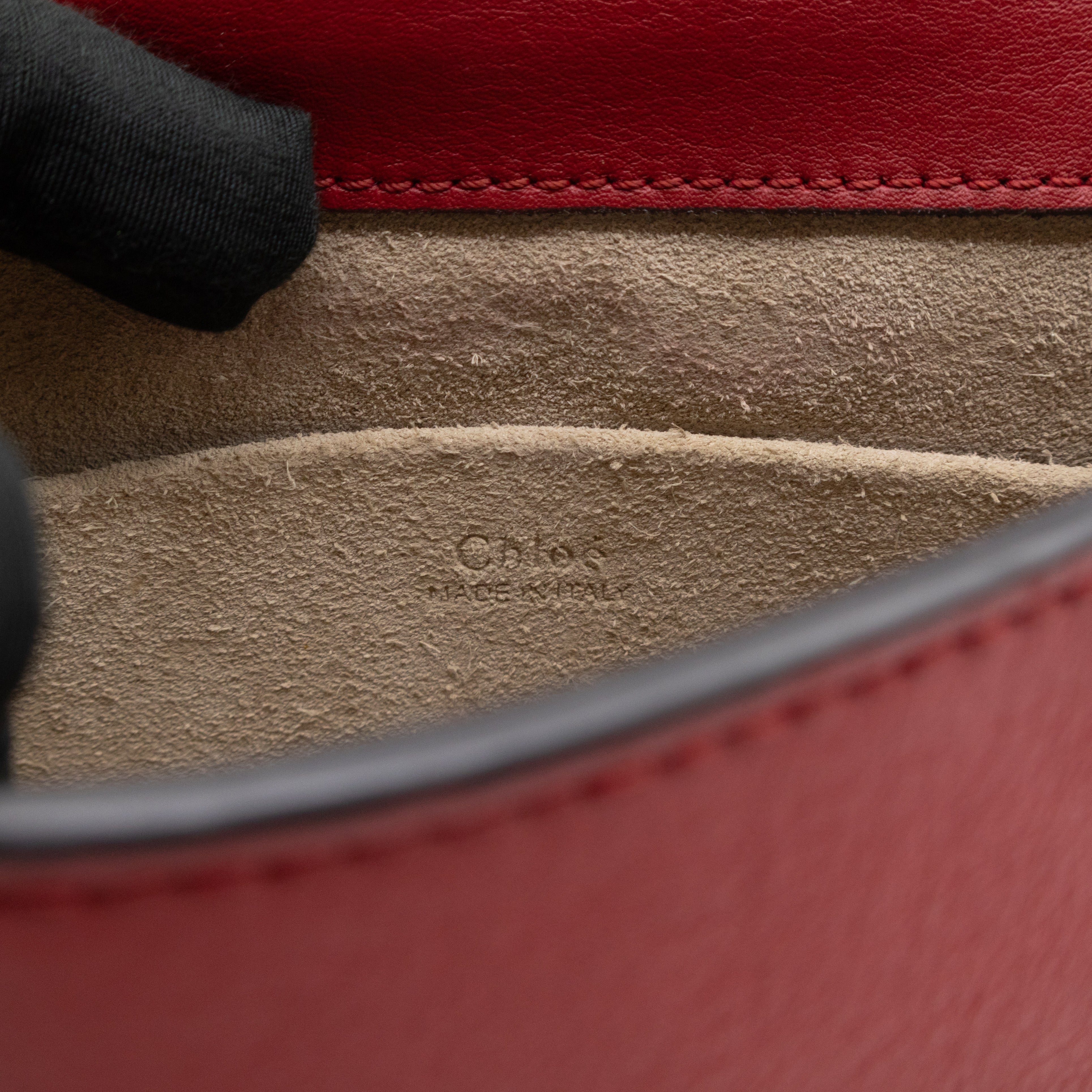 Small Nile Bracelet Bag Red Leather