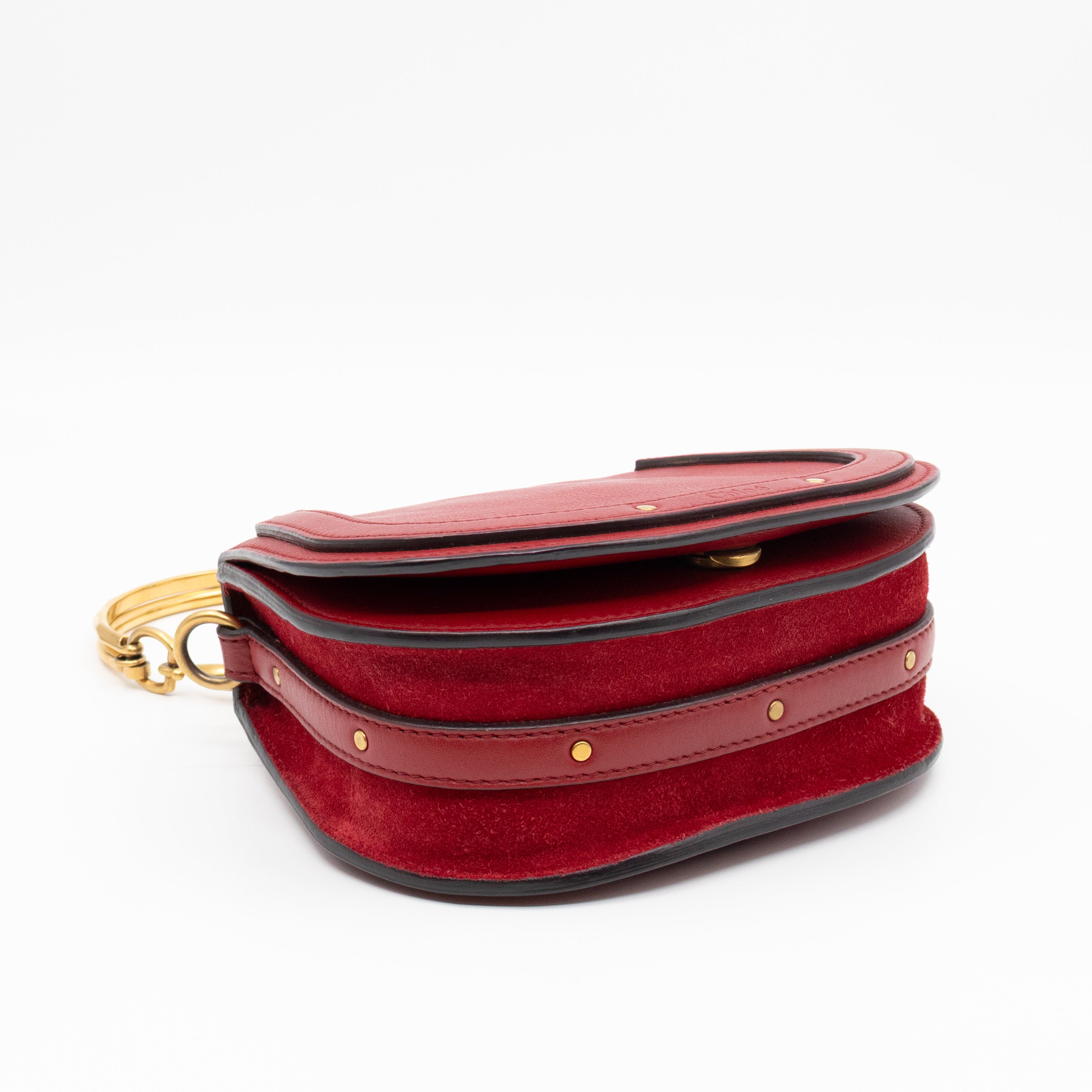 Small Nile Bracelet Bag Red Leather
