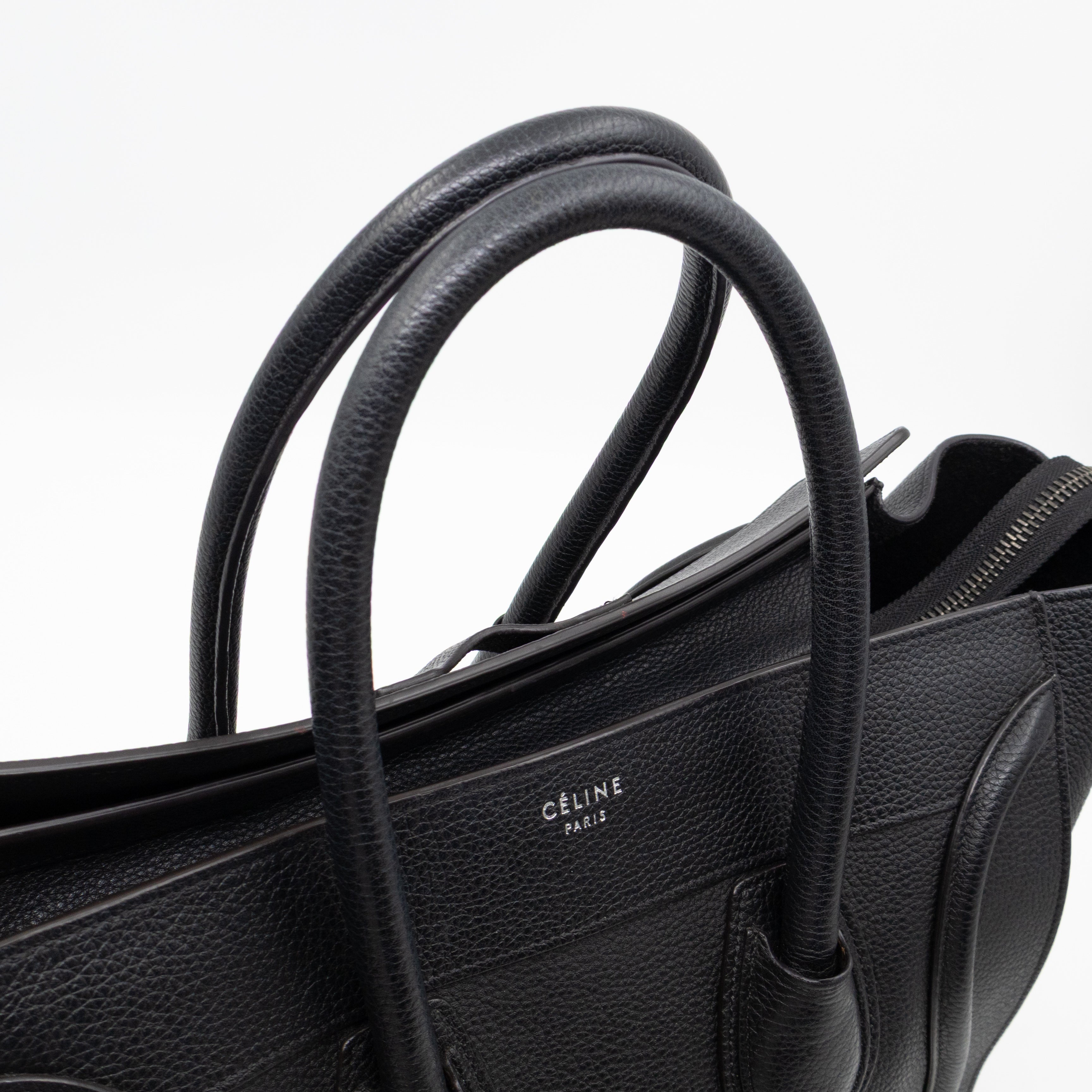 Mini Luggage Black Leather