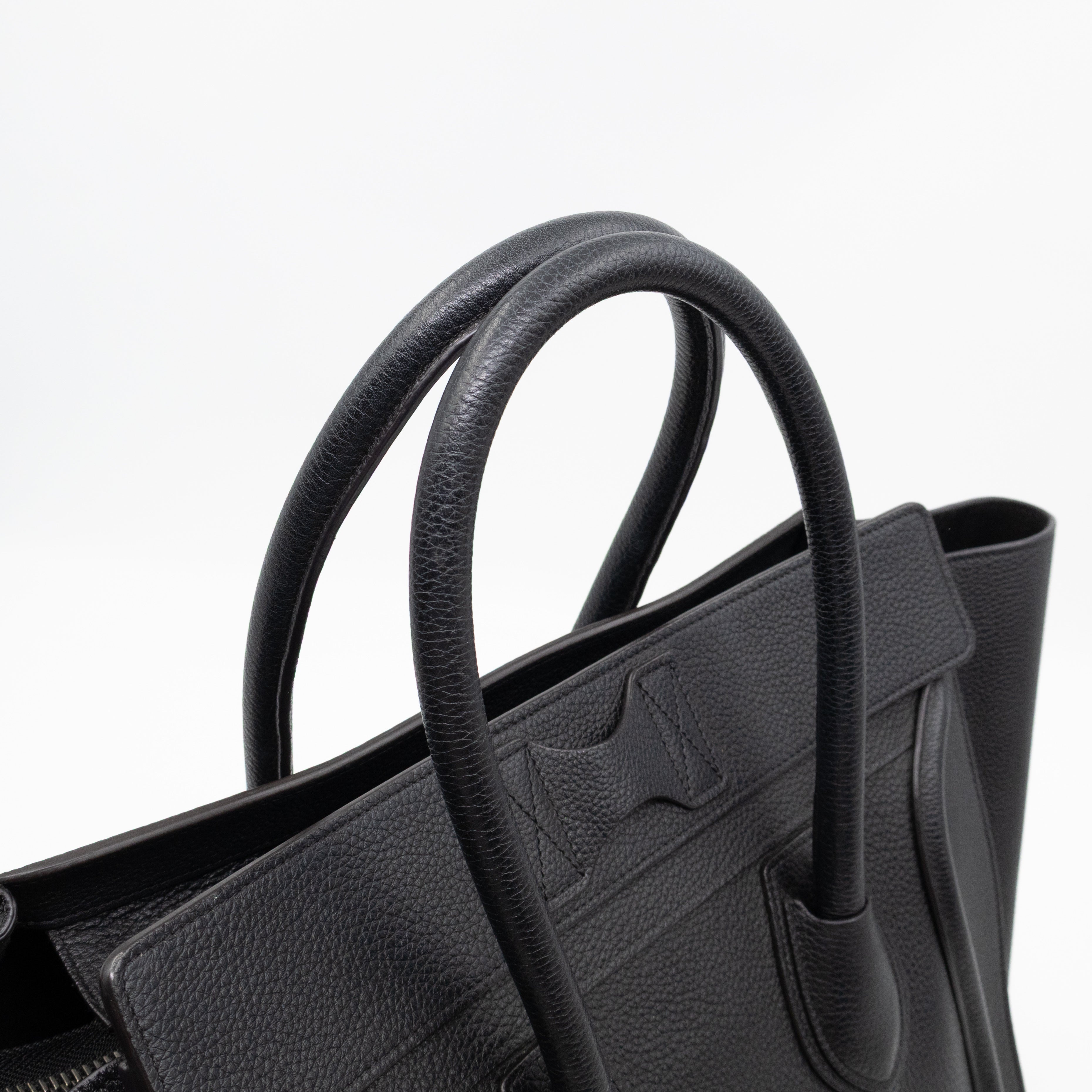 Mini Luggage Black Leather