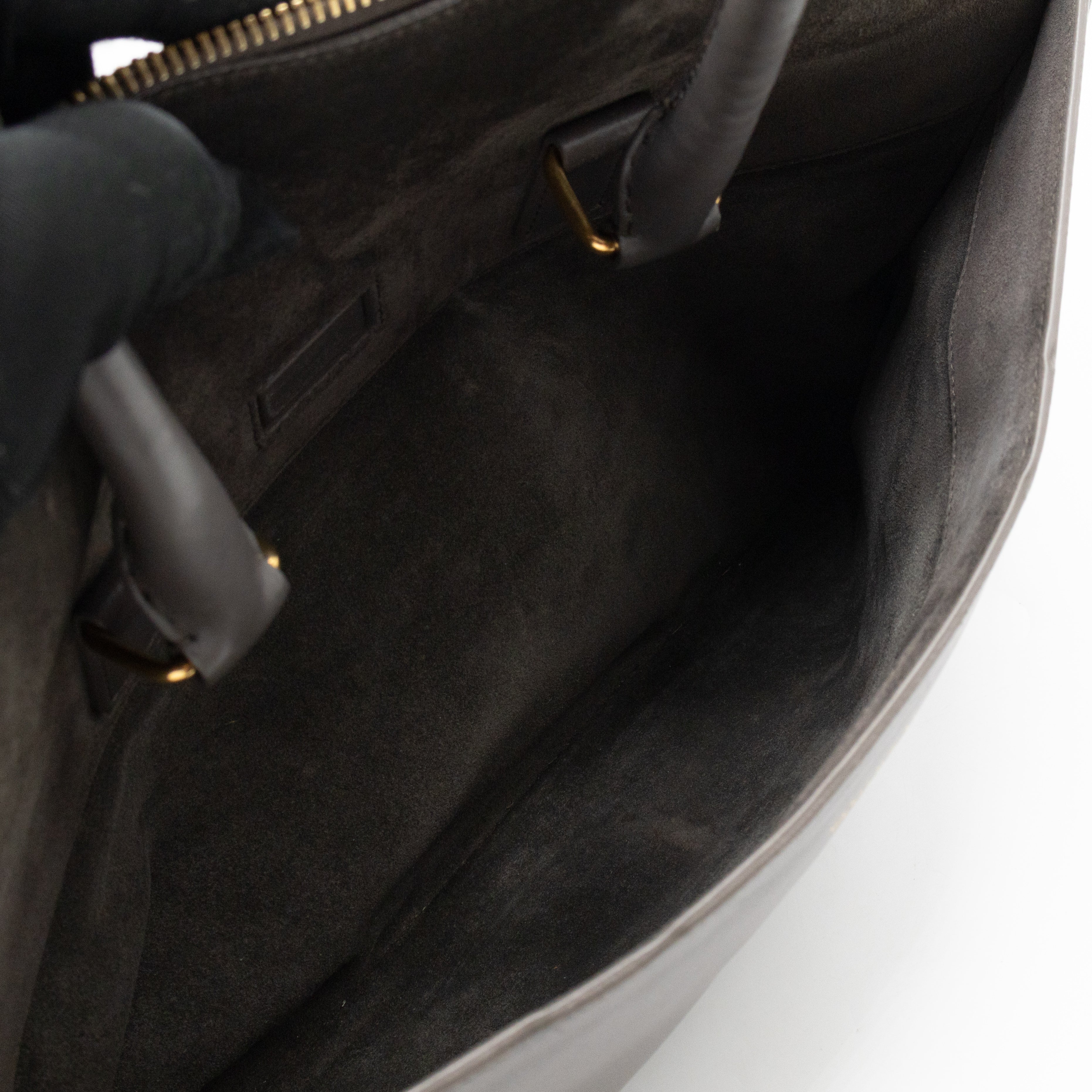 Classic Duffle 12 Bag Grey Suede & Leather