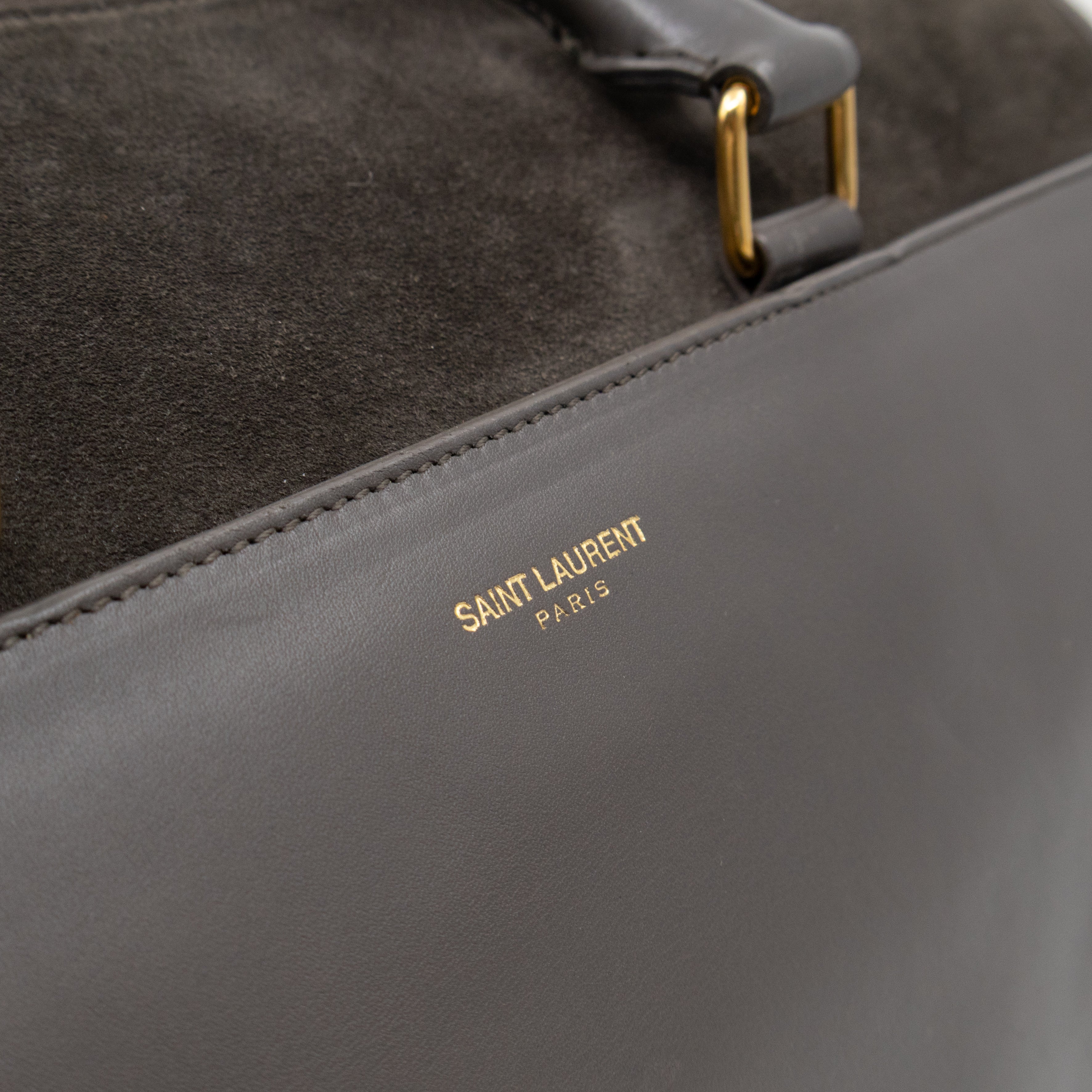 Classic Duffle 12 Bag Grey Suede & Leather