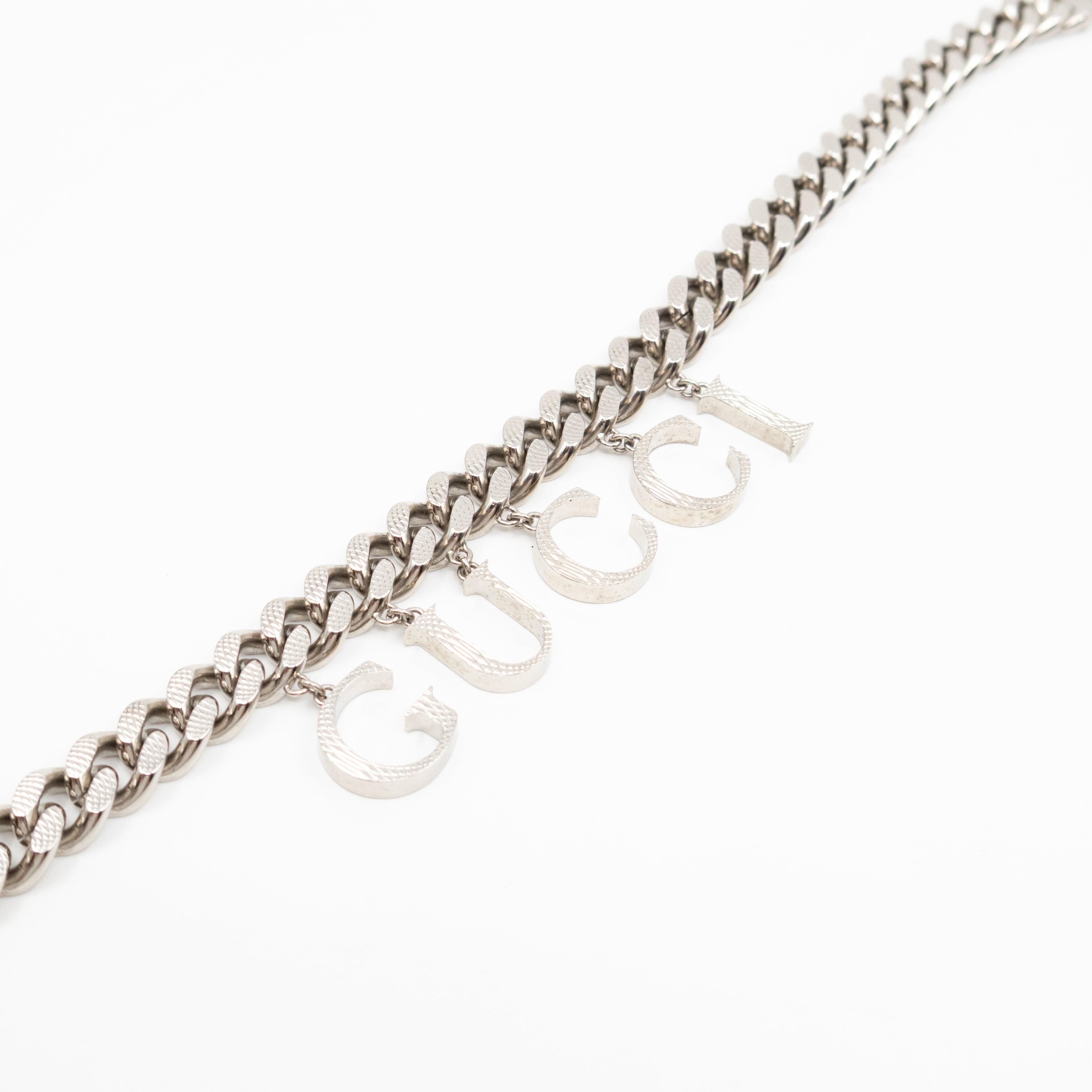 Gucci Script Choker Palladium