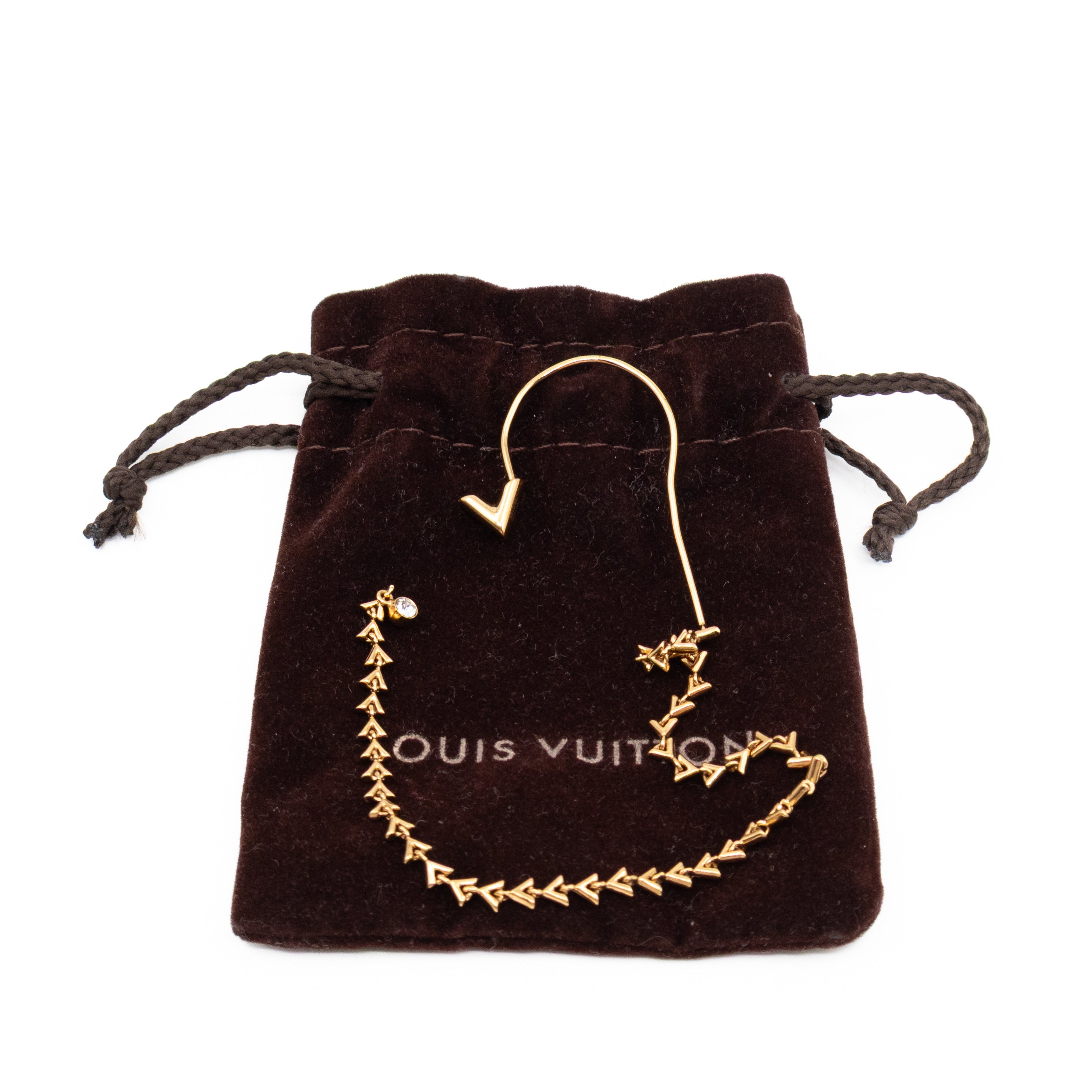 Petit Essential V Chain Ear Cuff Gold