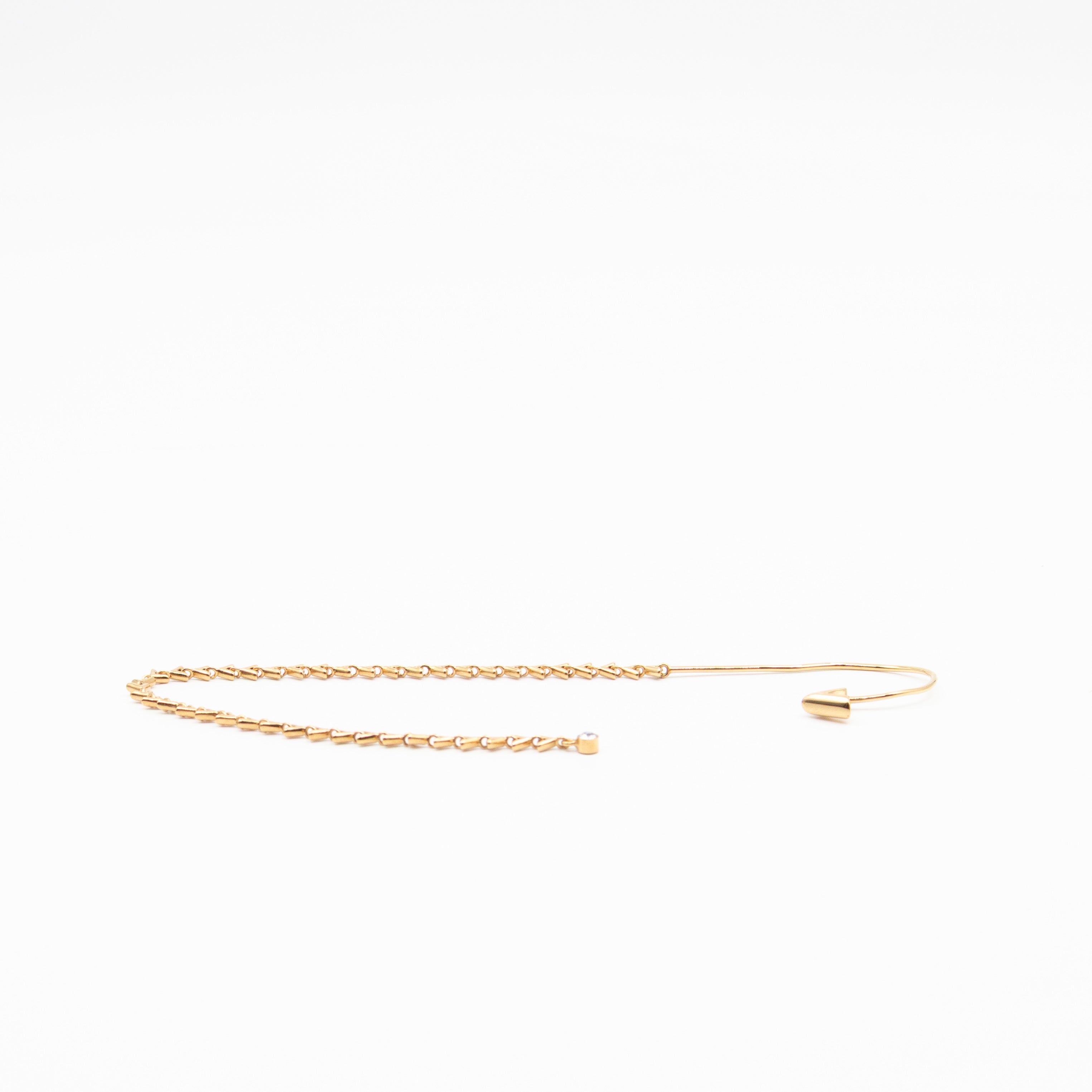 Petit Essential V Chain Ear Cuff Gold