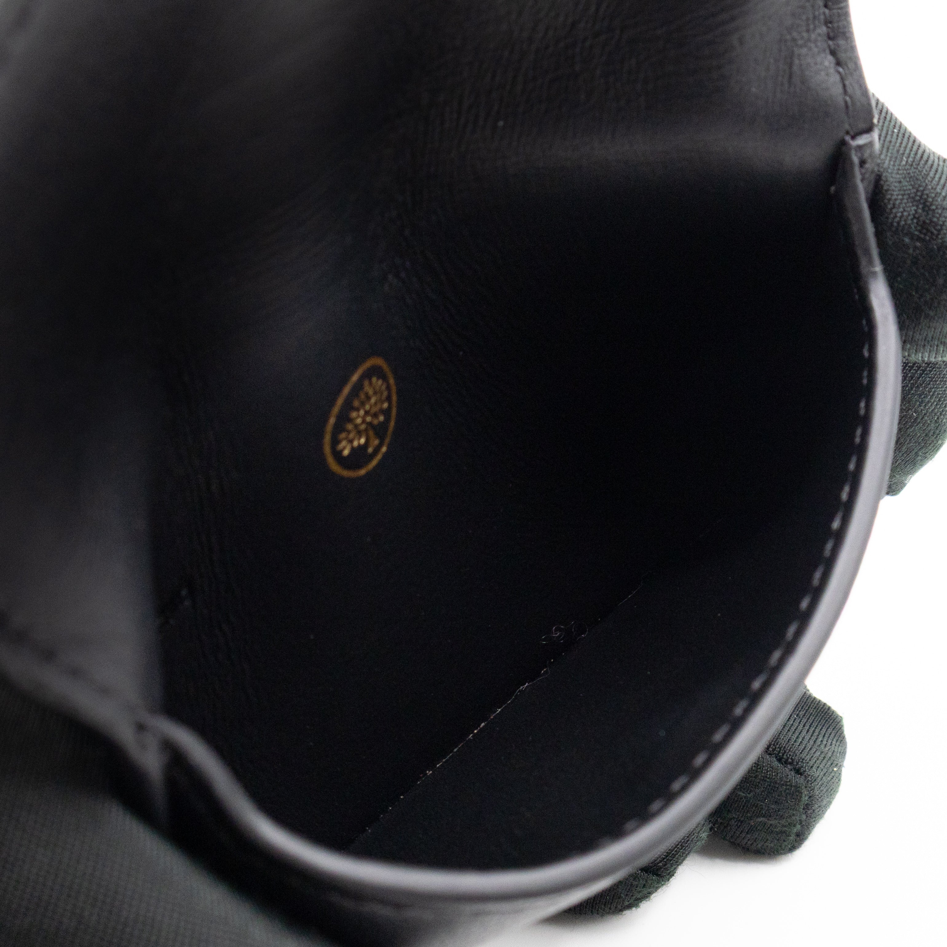 Press Stud Coin Pouch Black Leather
