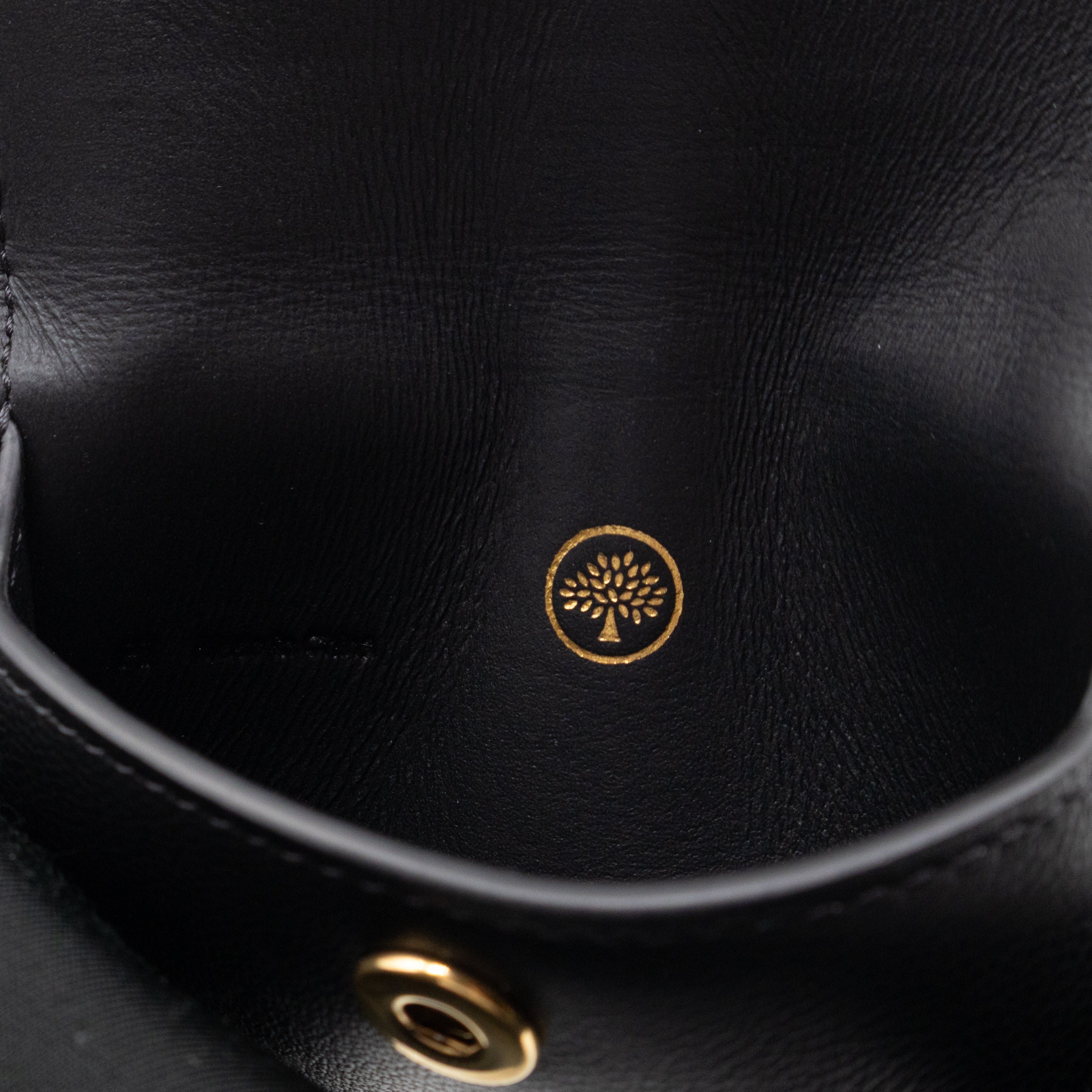 Press Stud Coin Pouch Black Leather
