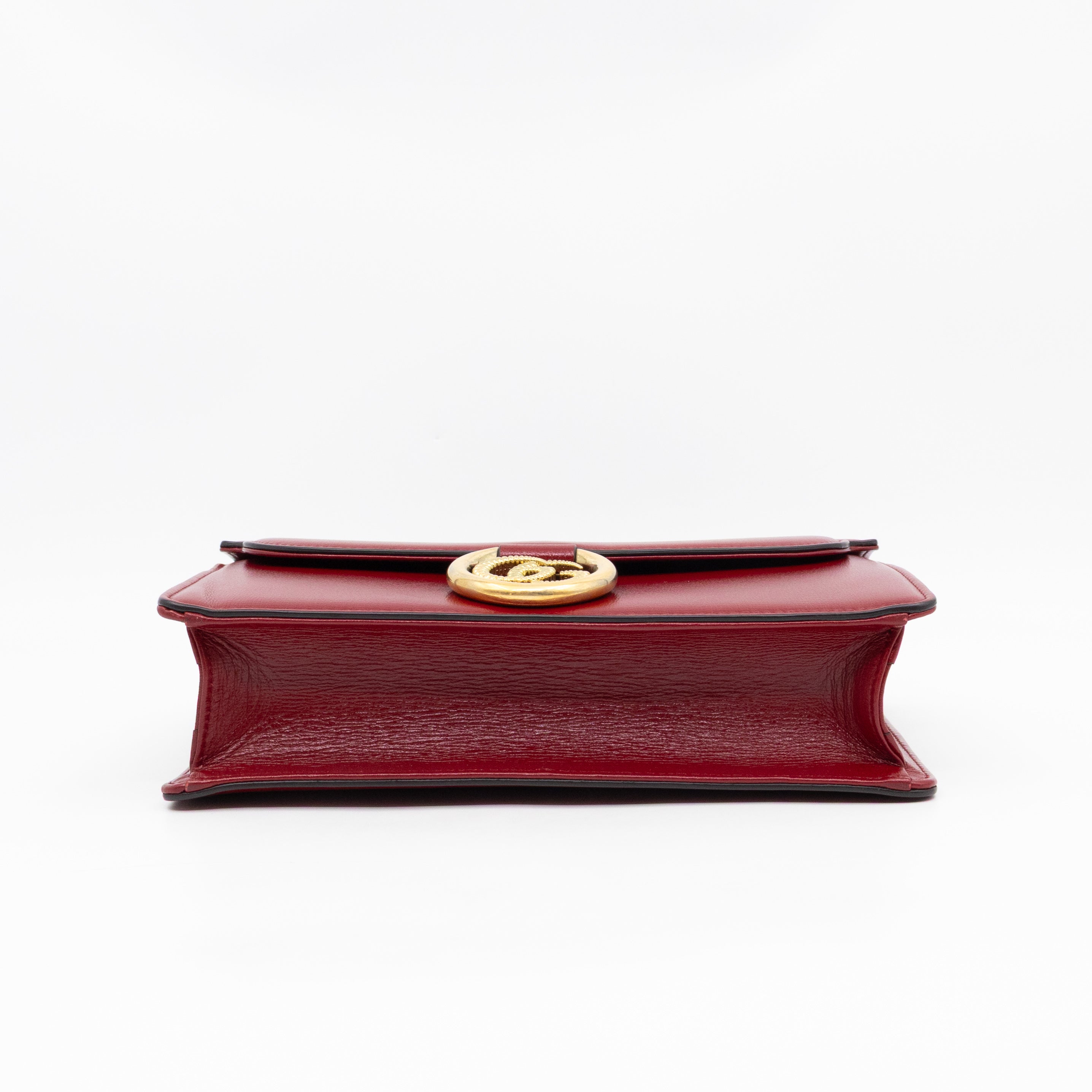GG Ring Small Shoulder Bag Red Leather