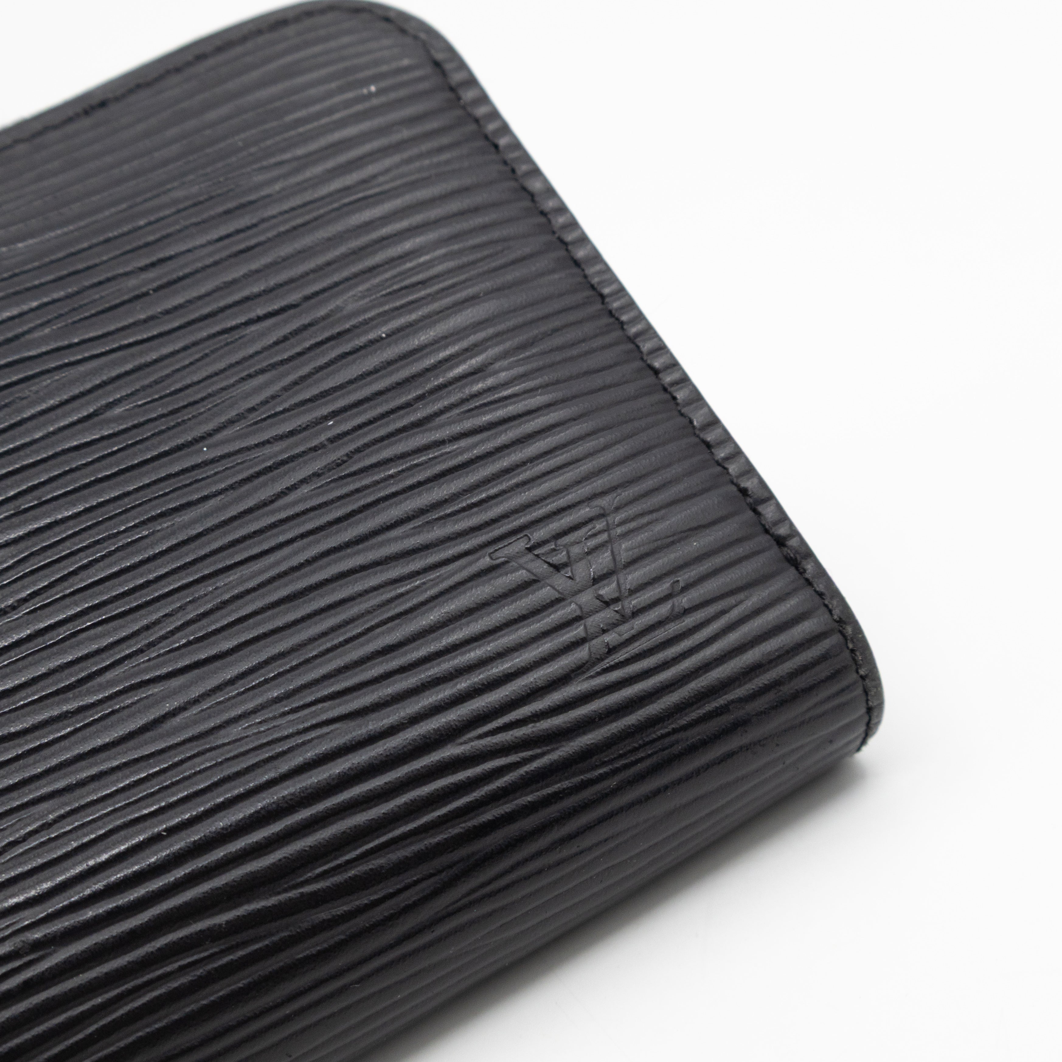 Zippy Coin Purse Black Epi Leather