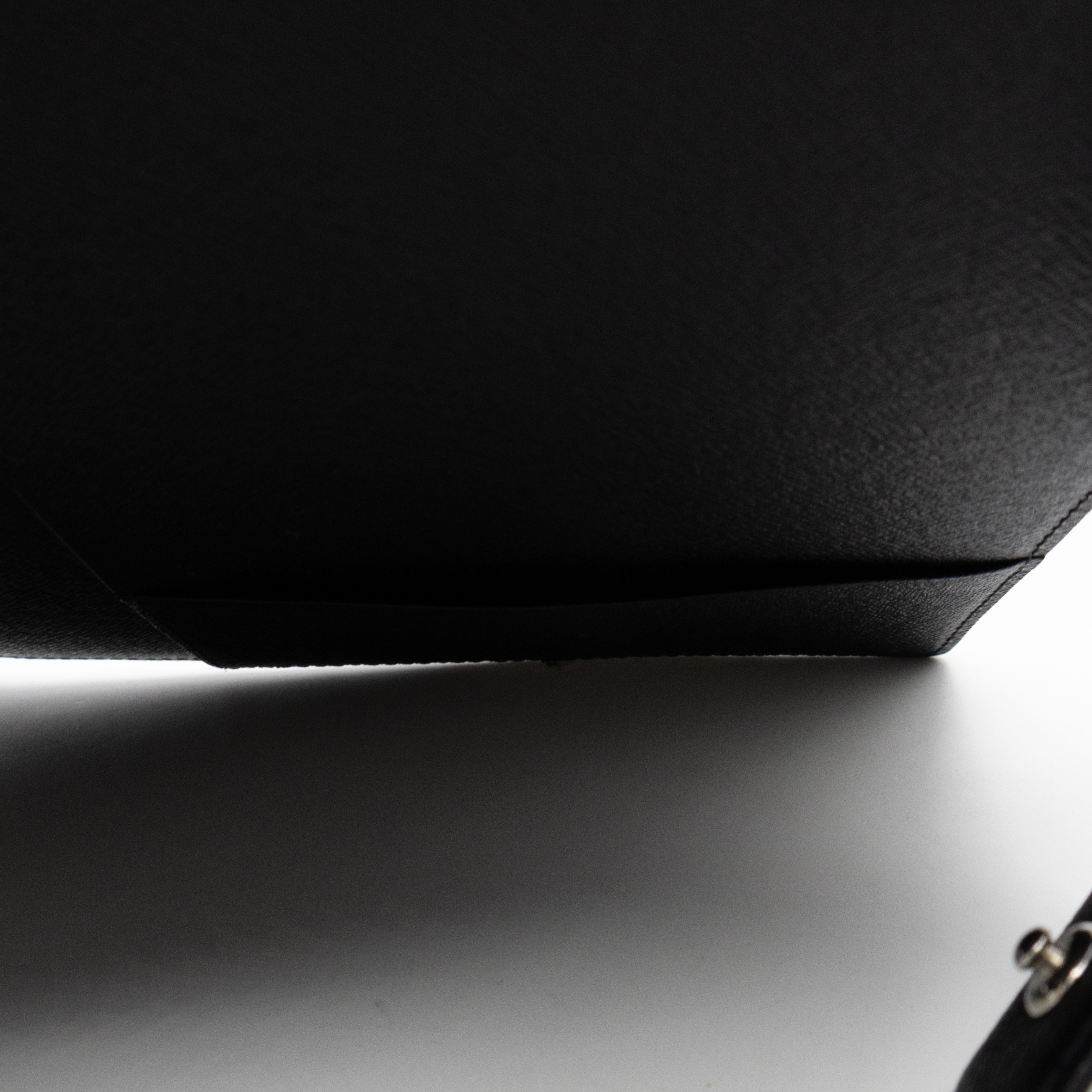 Large Ring Agenda Cover Black Epi Leather