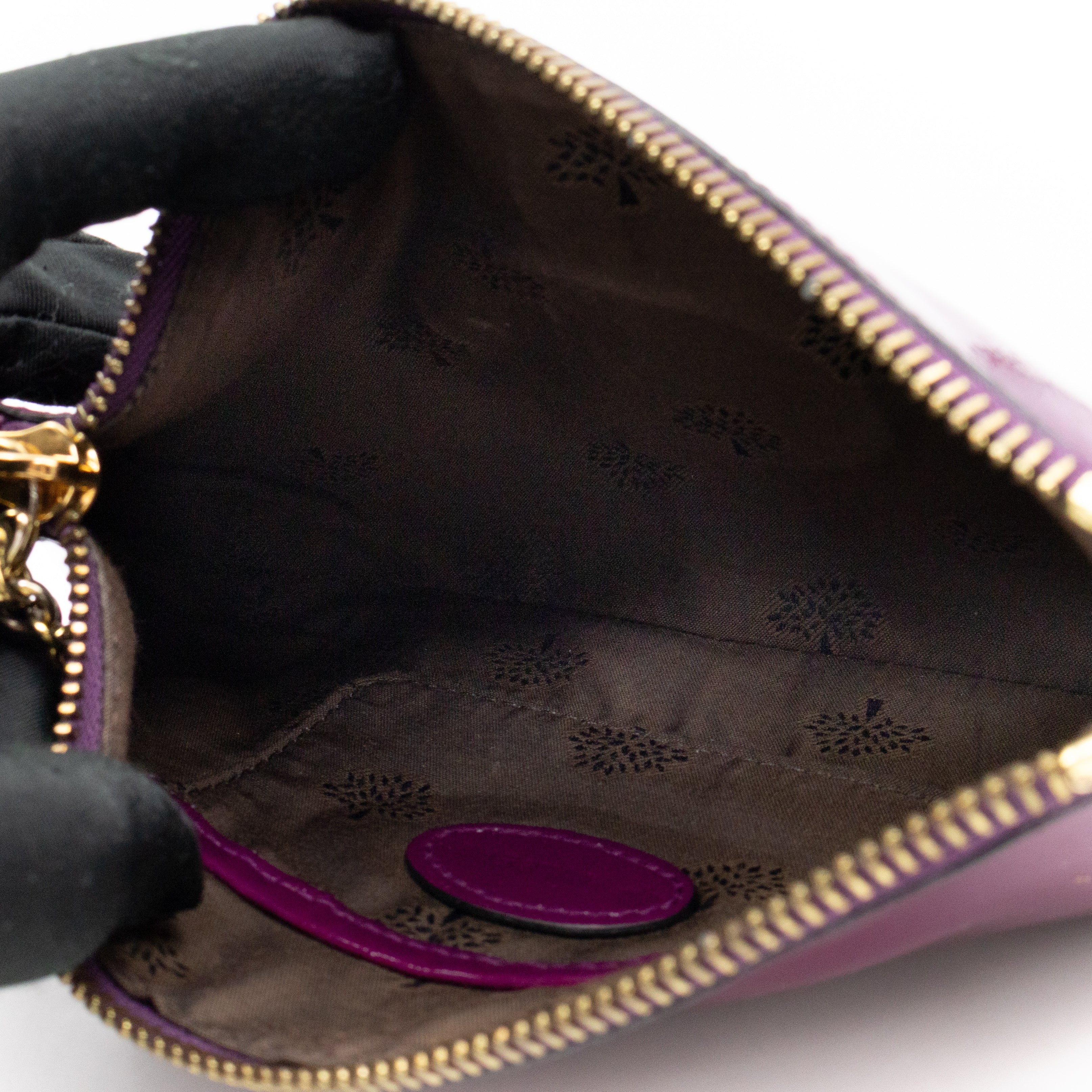 Mini Charlie Pouch Purple Patent Leather