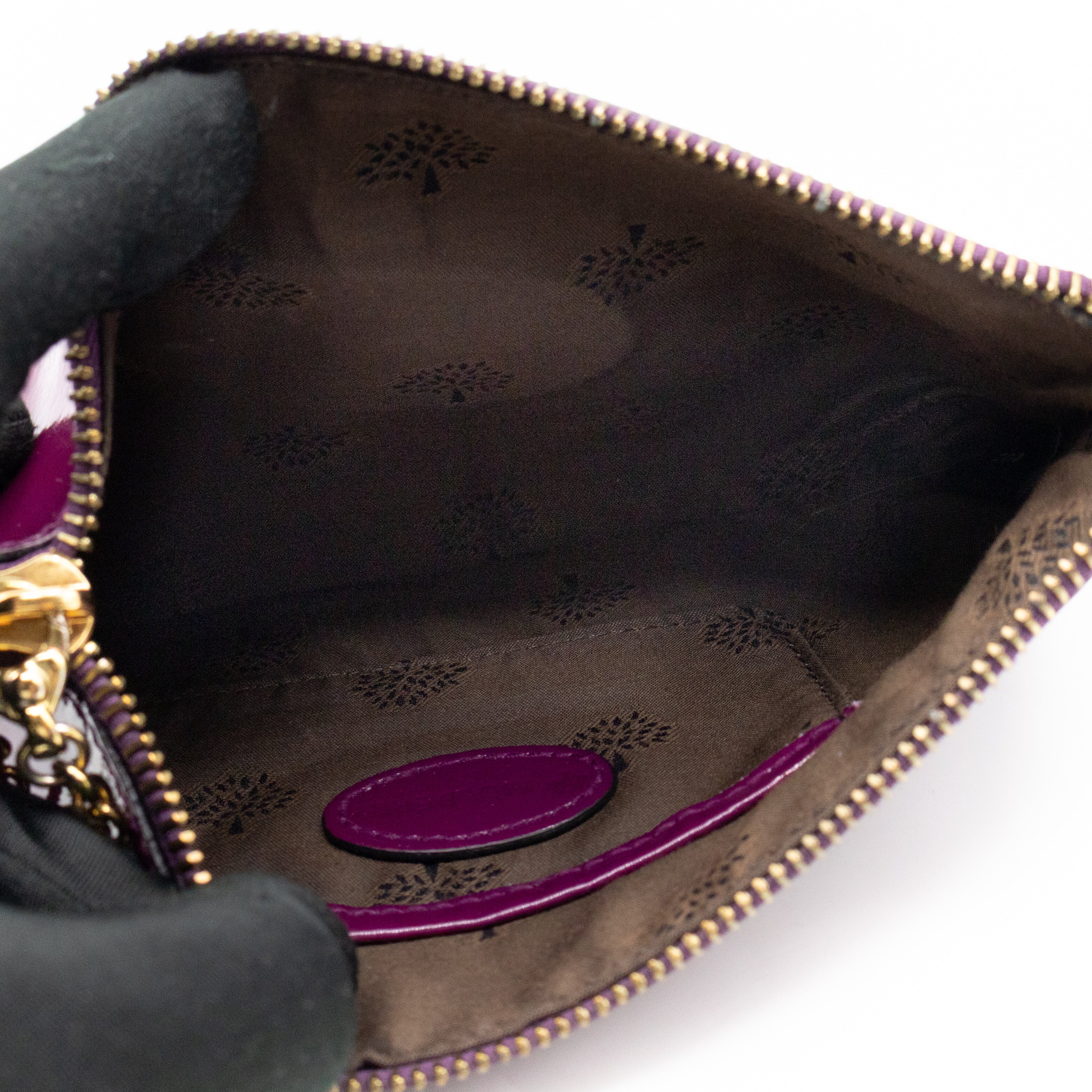 Mini Charlie Pouch Purple Patent Leather