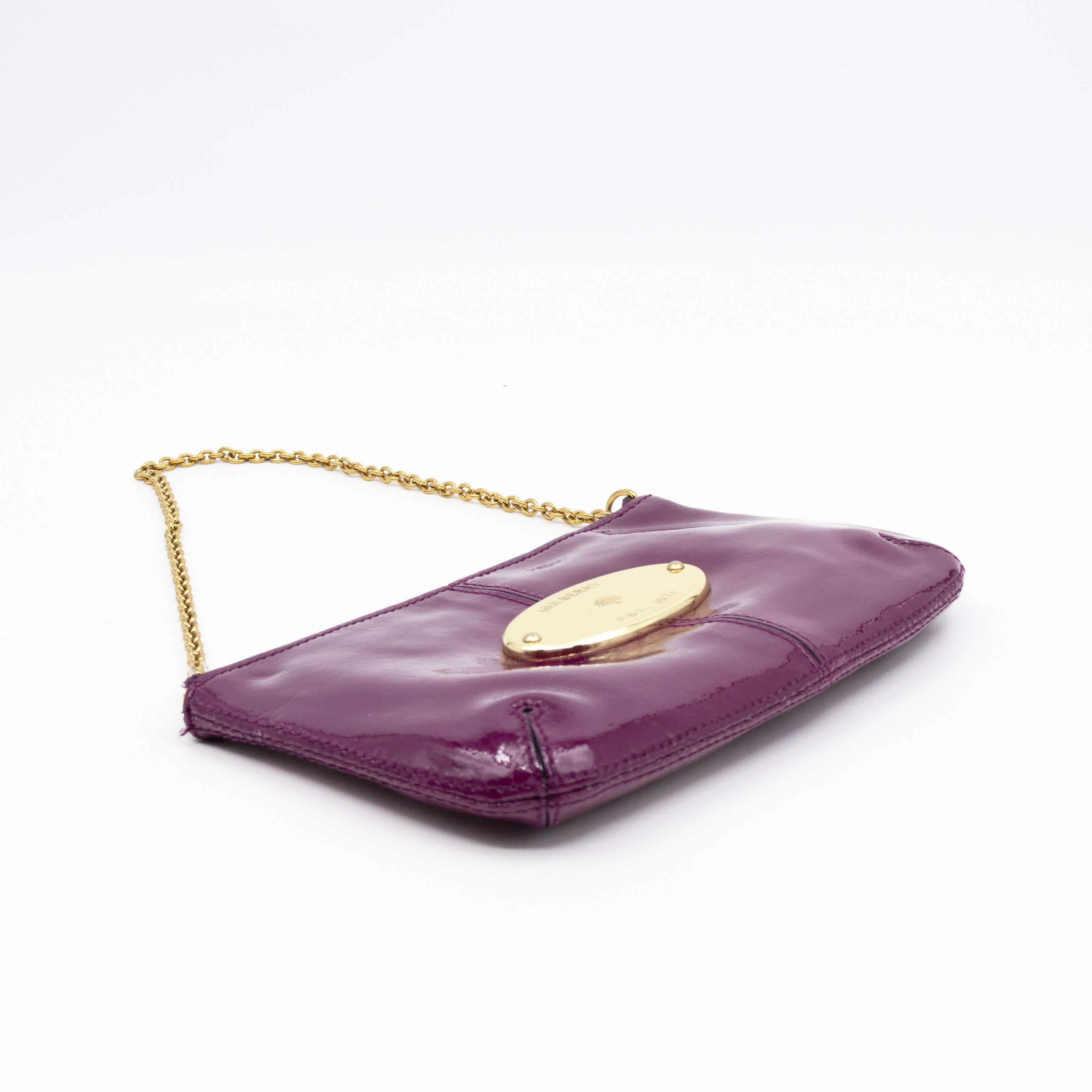 Mini Charlie Pouch Purple Patent Leather