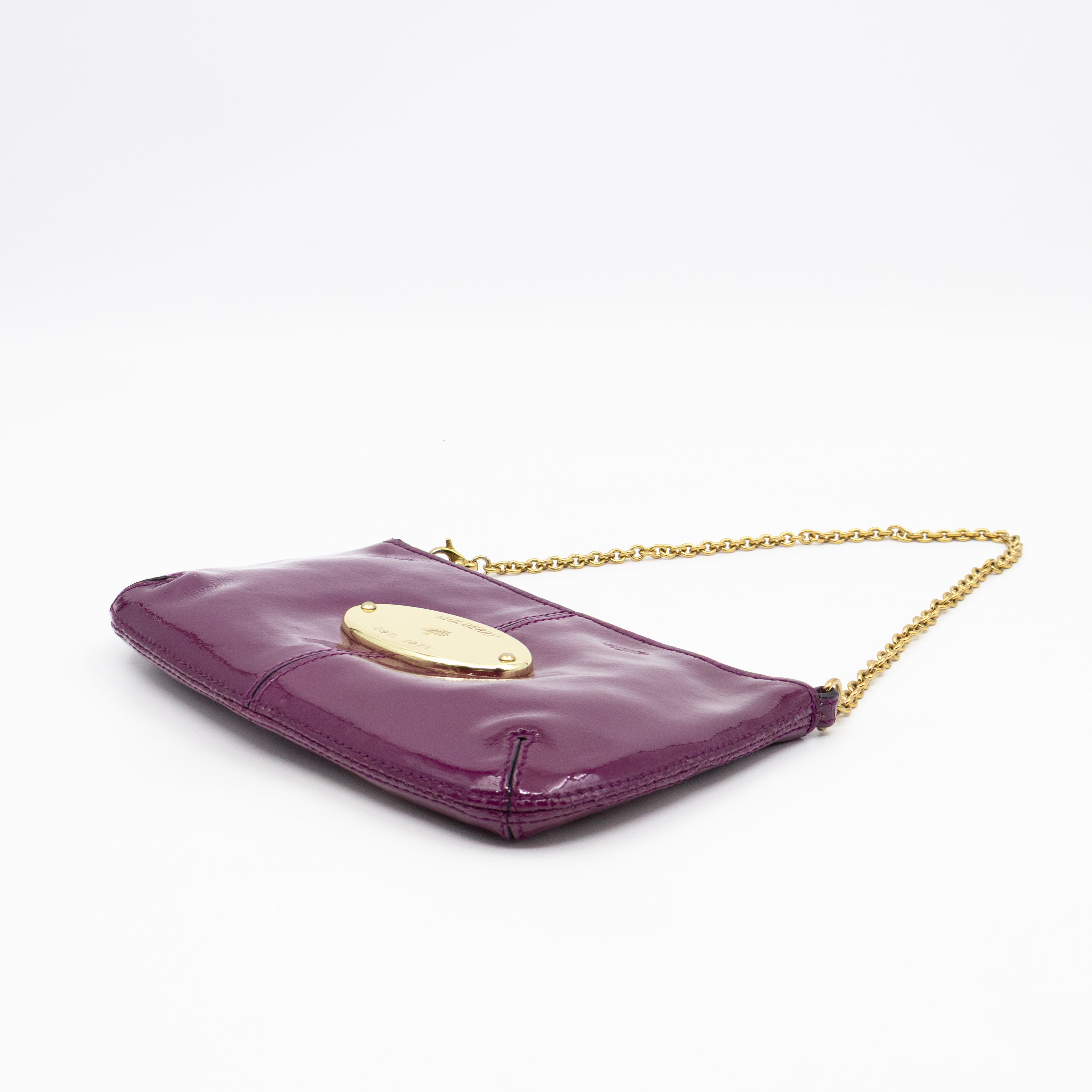 Mini Charlie Pouch Purple Patent Leather