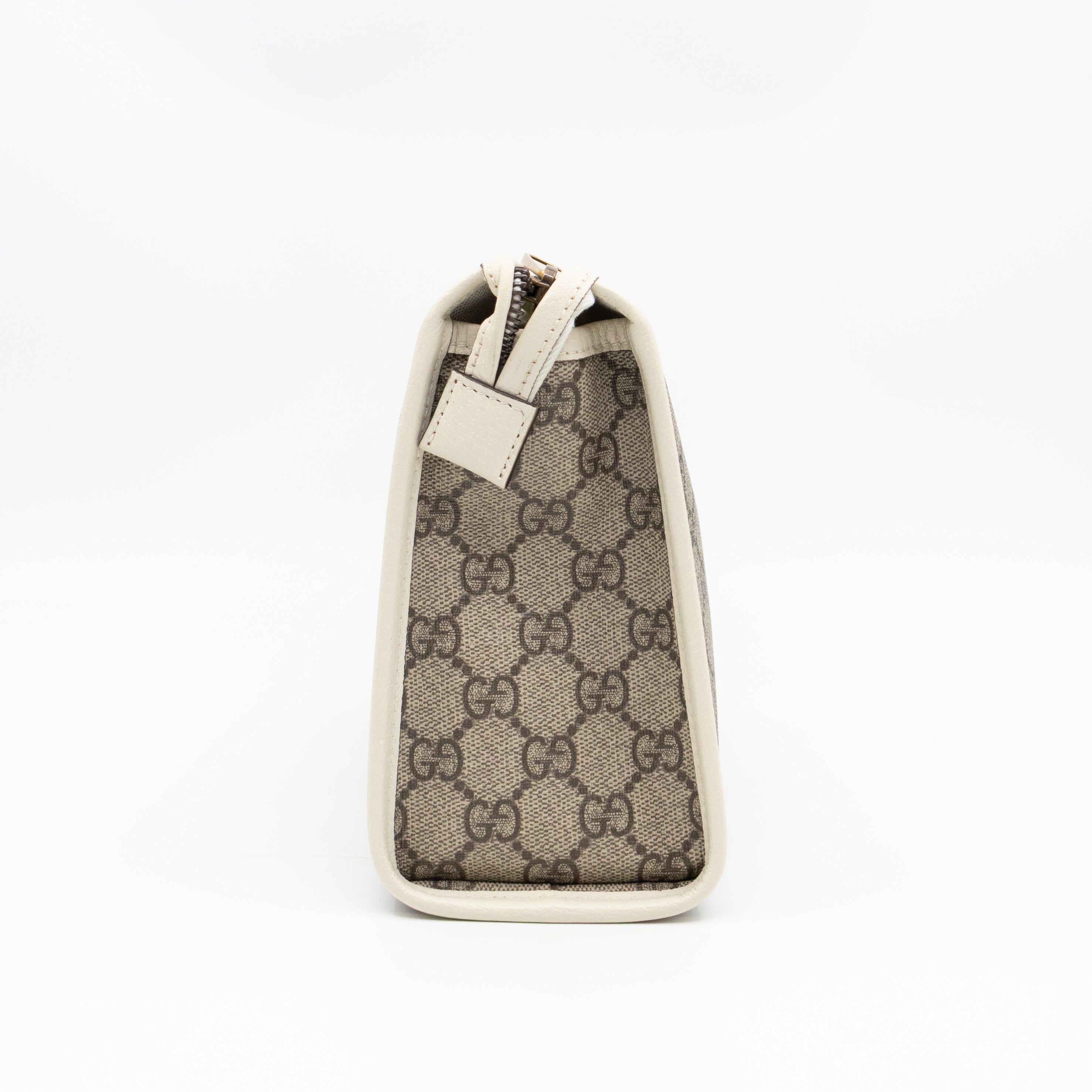 Ophidia Toiletry Case GG Supreme White Leather