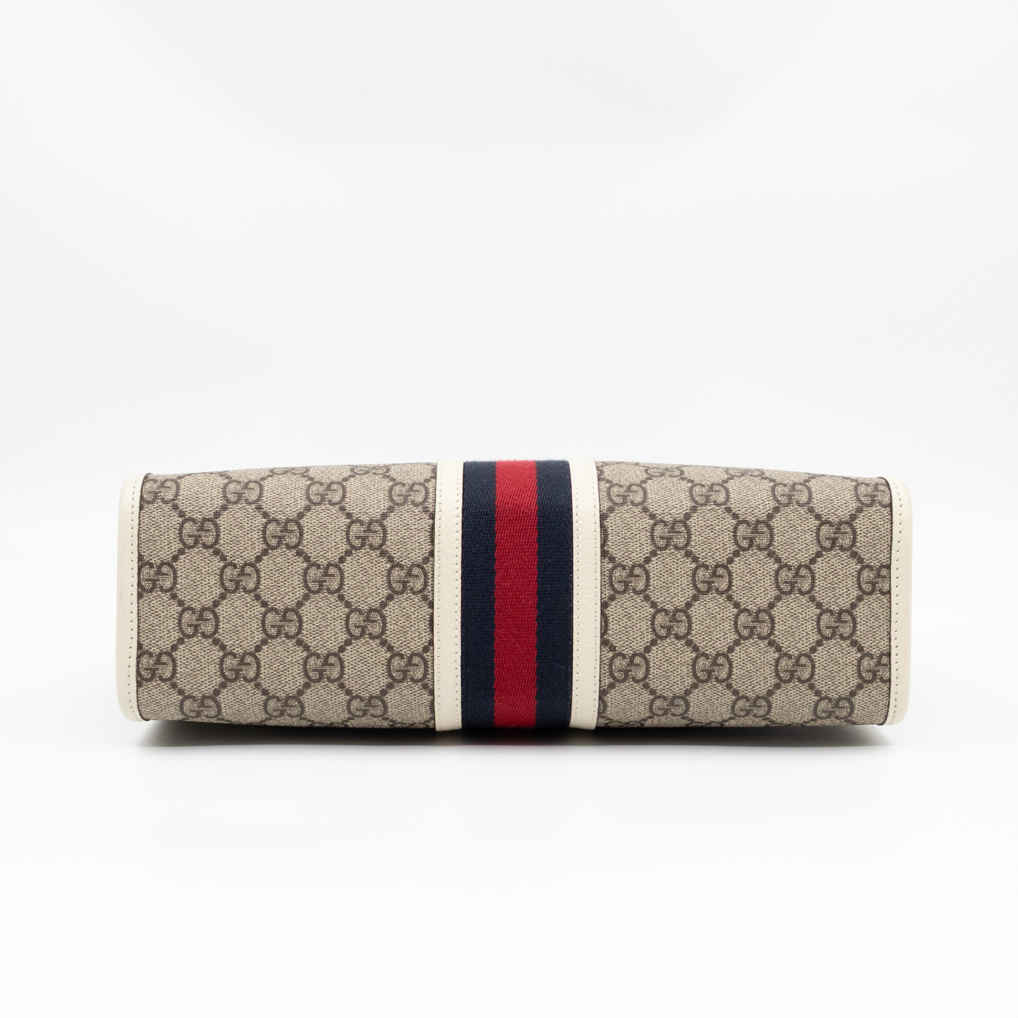 Ophidia Toiletry Case GG Supreme White Leather