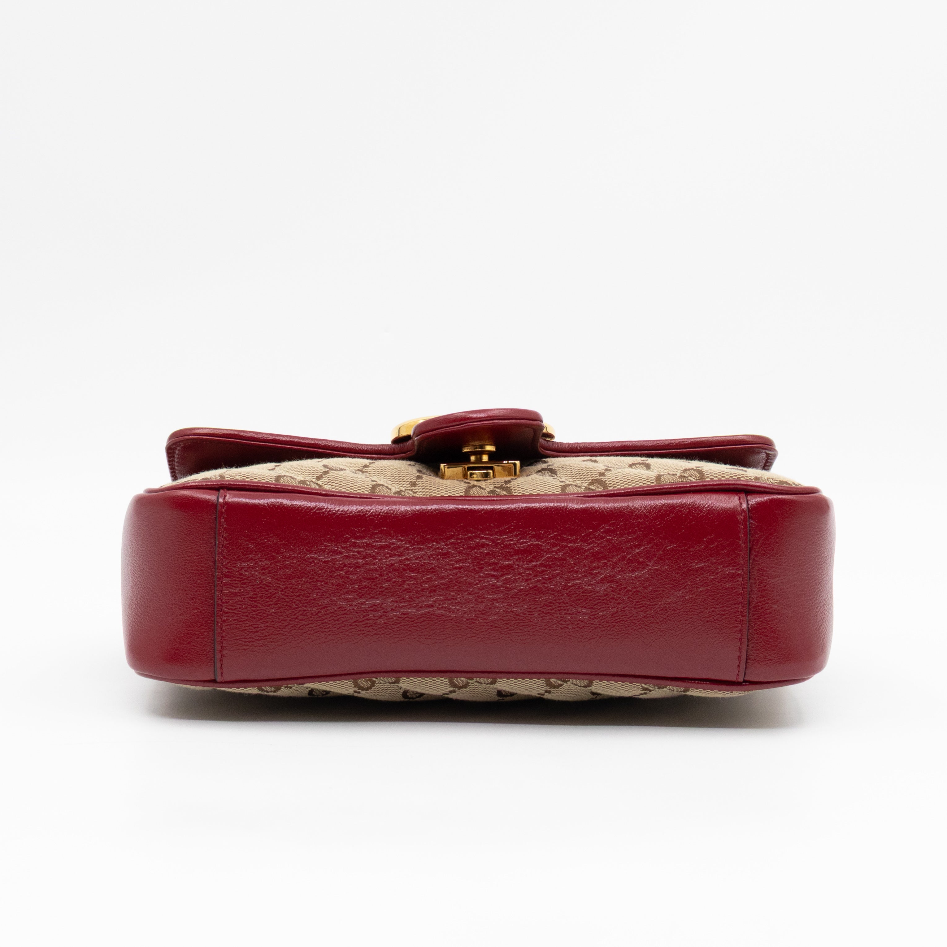 GG Marmont Small Flap Bag GG Supreme Canvas Red