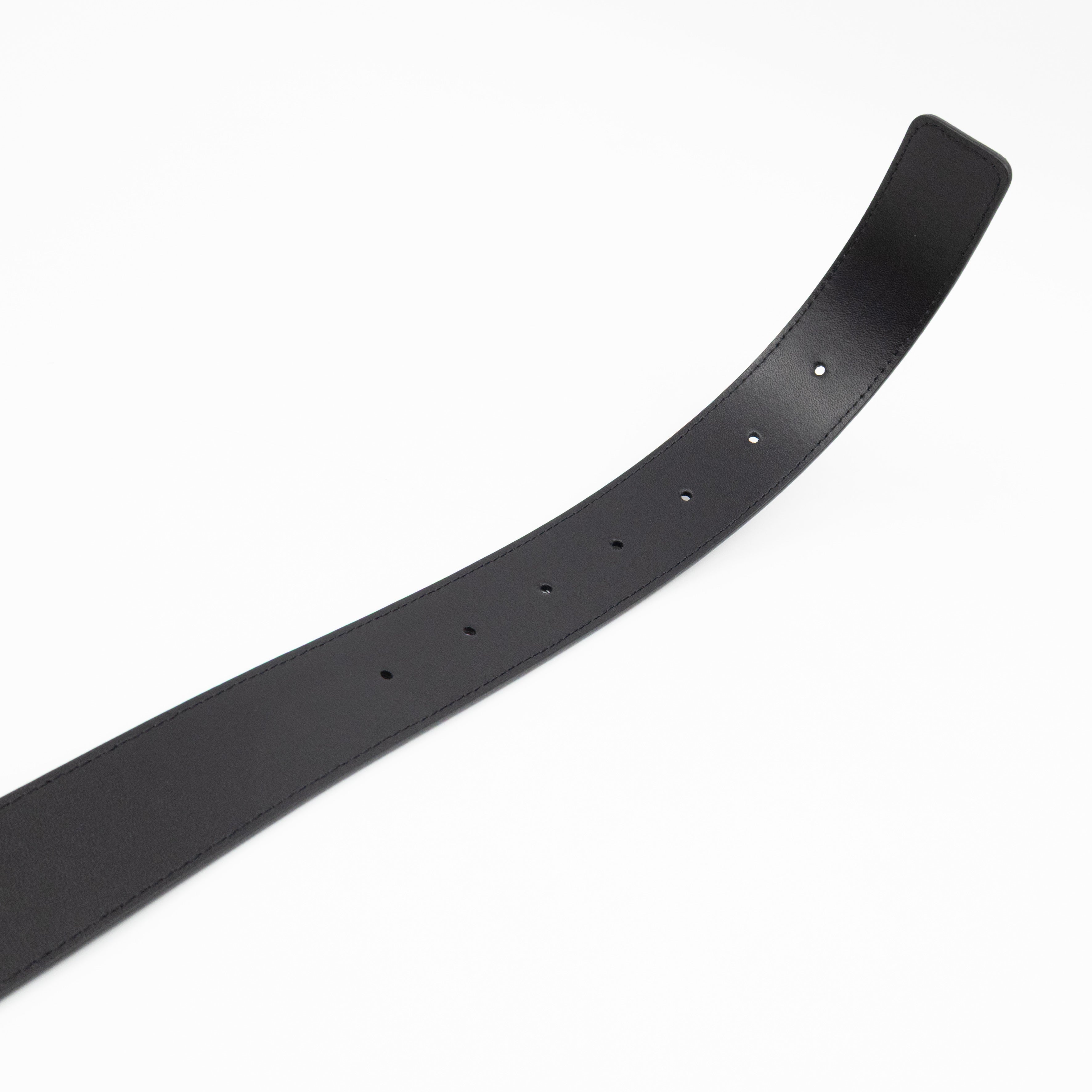 TB Logo Buckle Brown Leather Belt M