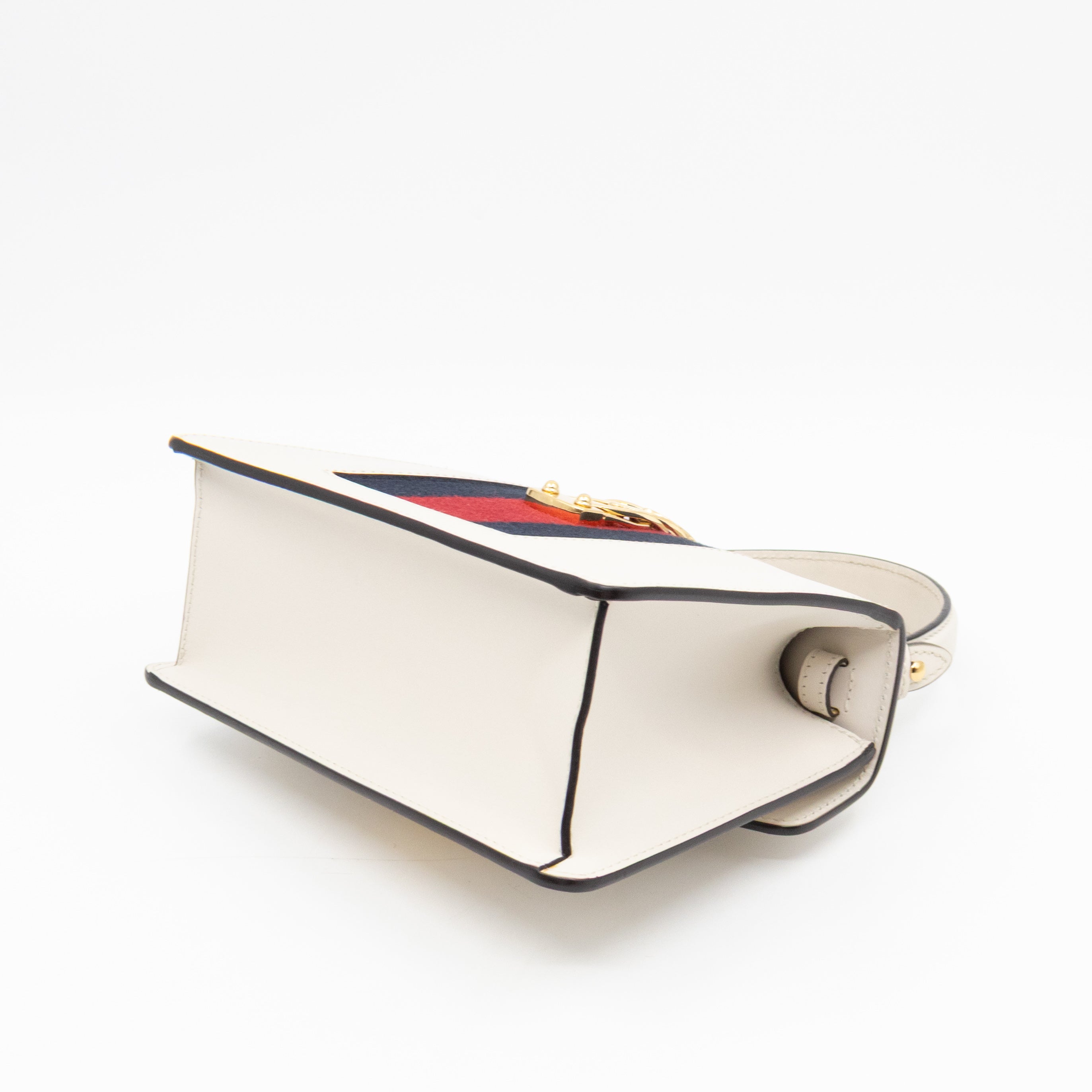 Sylvie Mini Top Handle White Leather