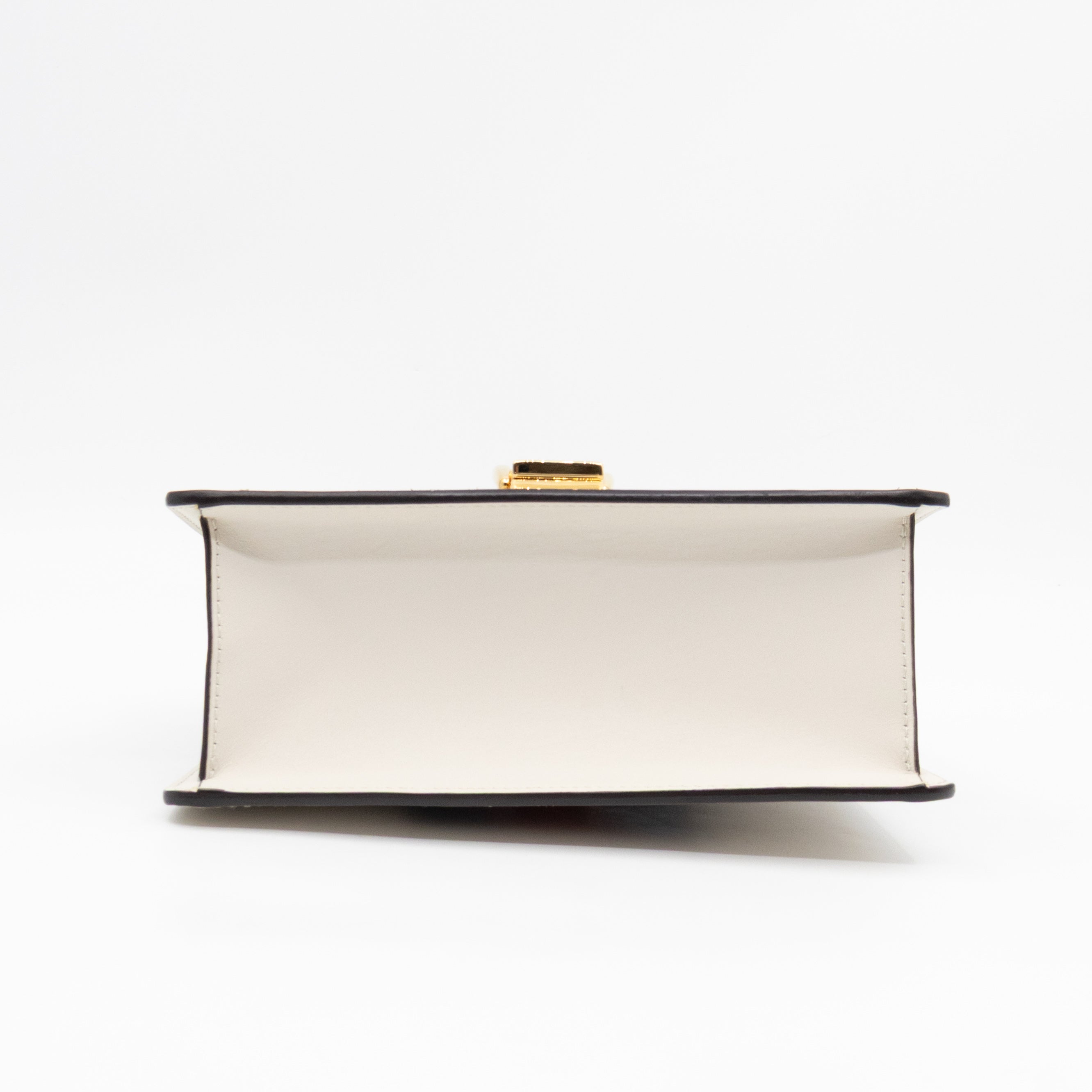 Sylvie Mini Top Handle White Leather