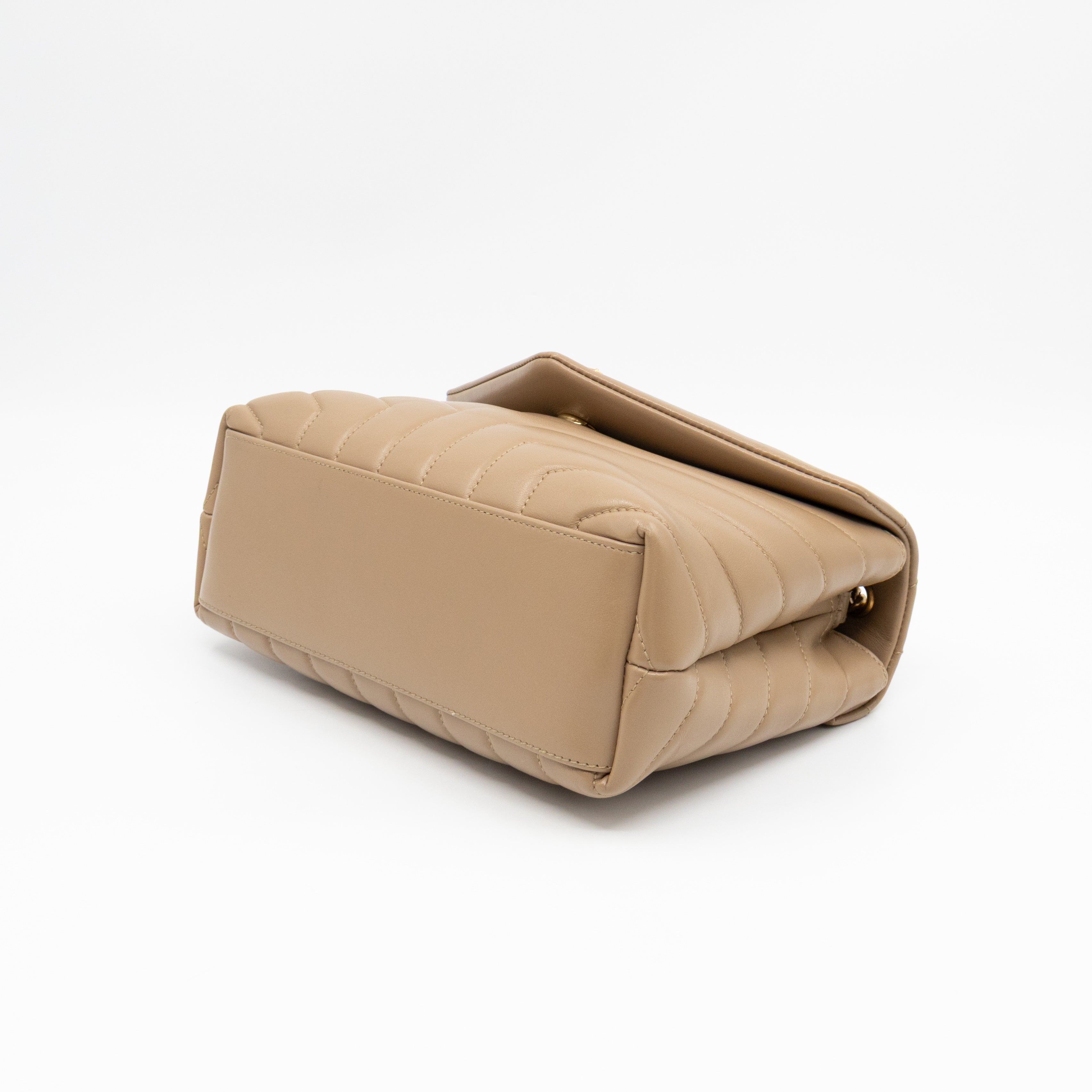 Loulou Small Beige Leather
