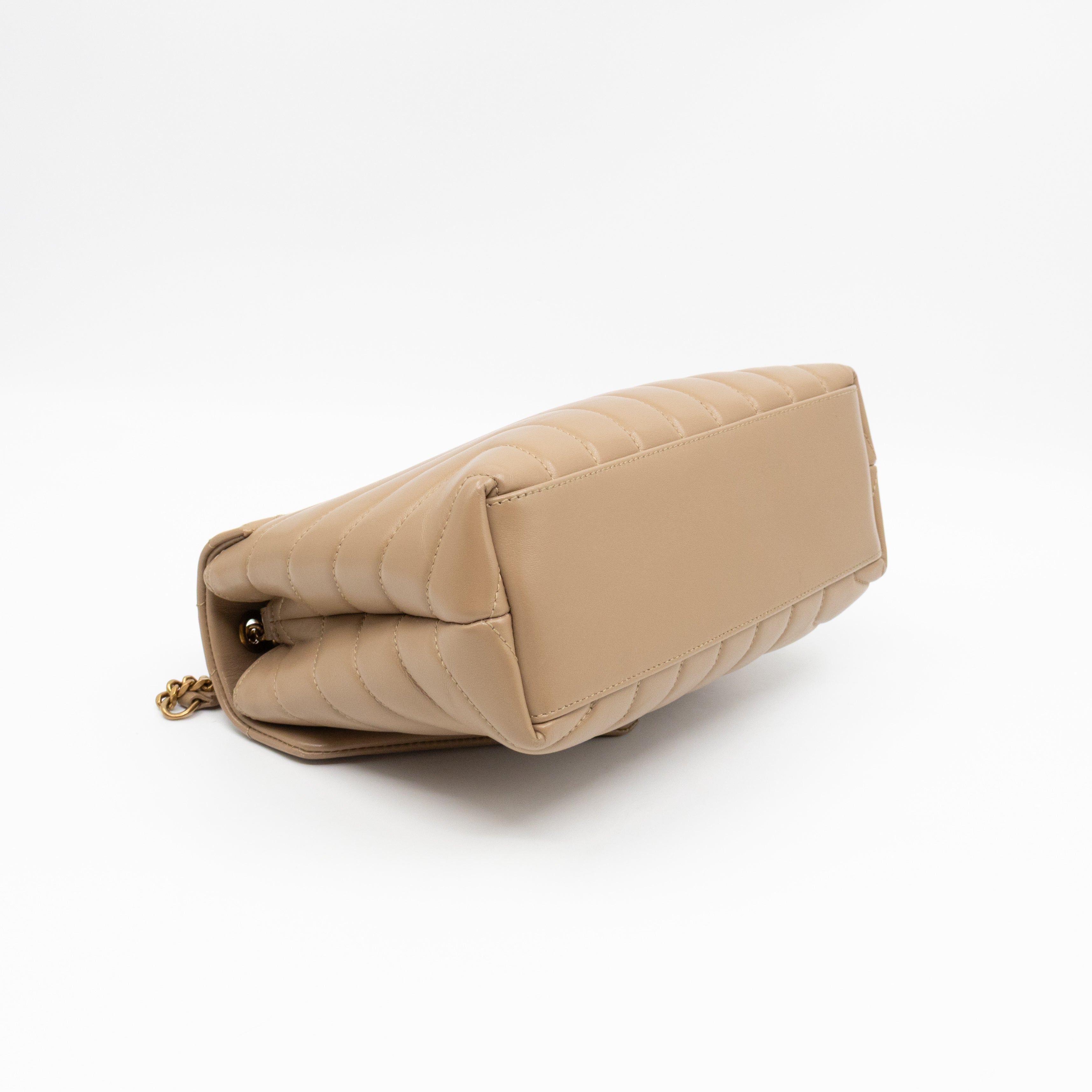 Loulou Small Beige Leather