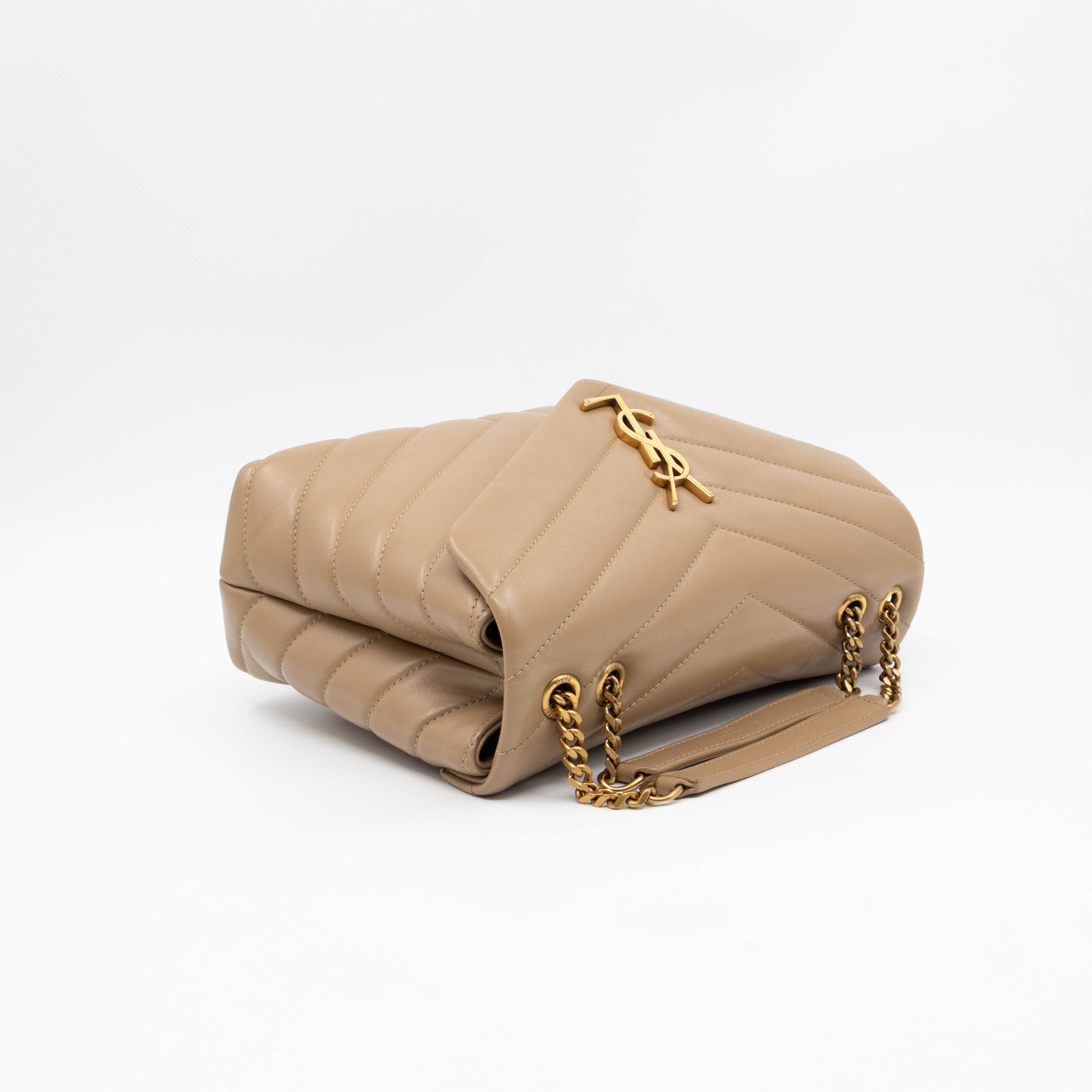 Loulou Small Beige Leather