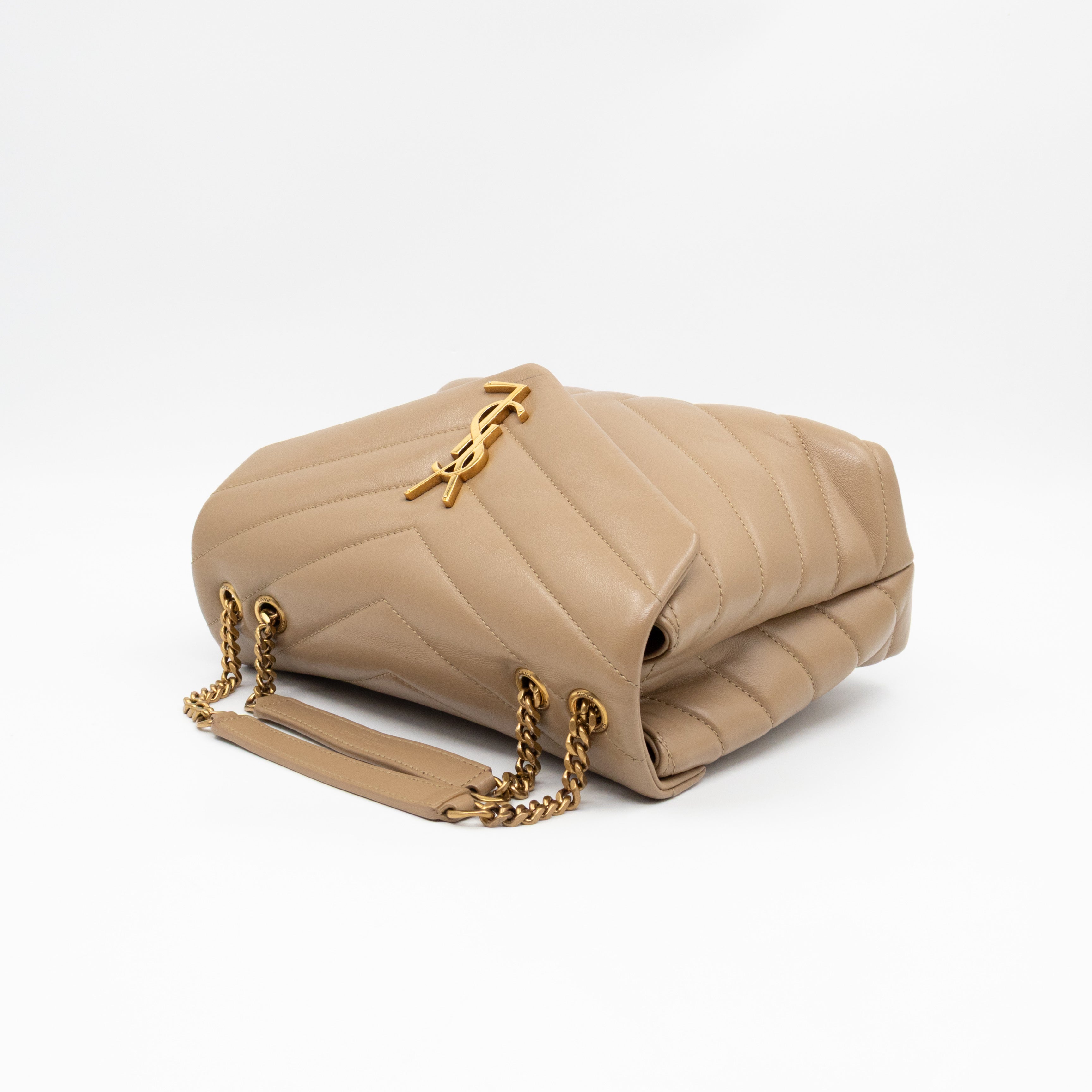 Loulou Small Beige Leather