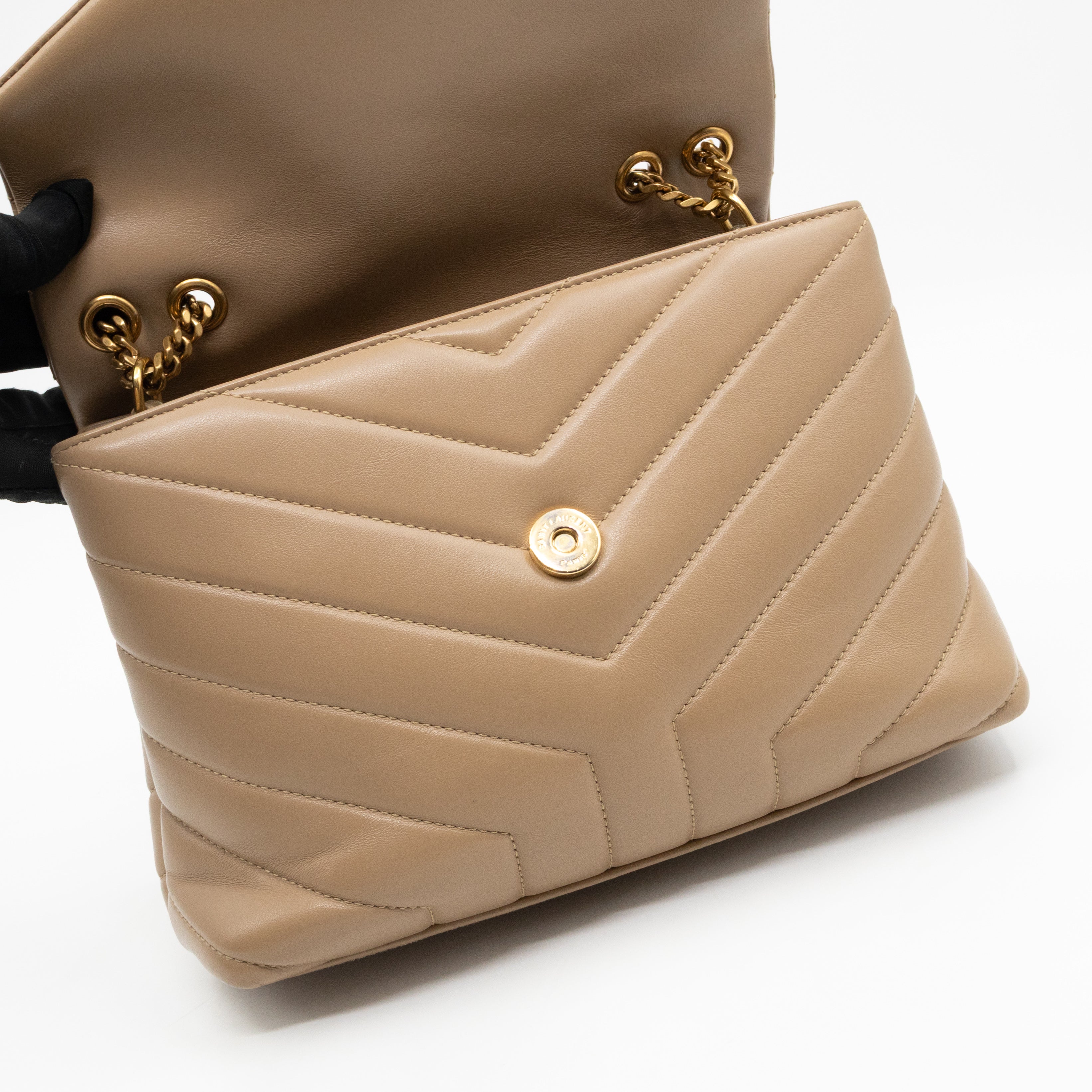 Loulou Small Beige Leather