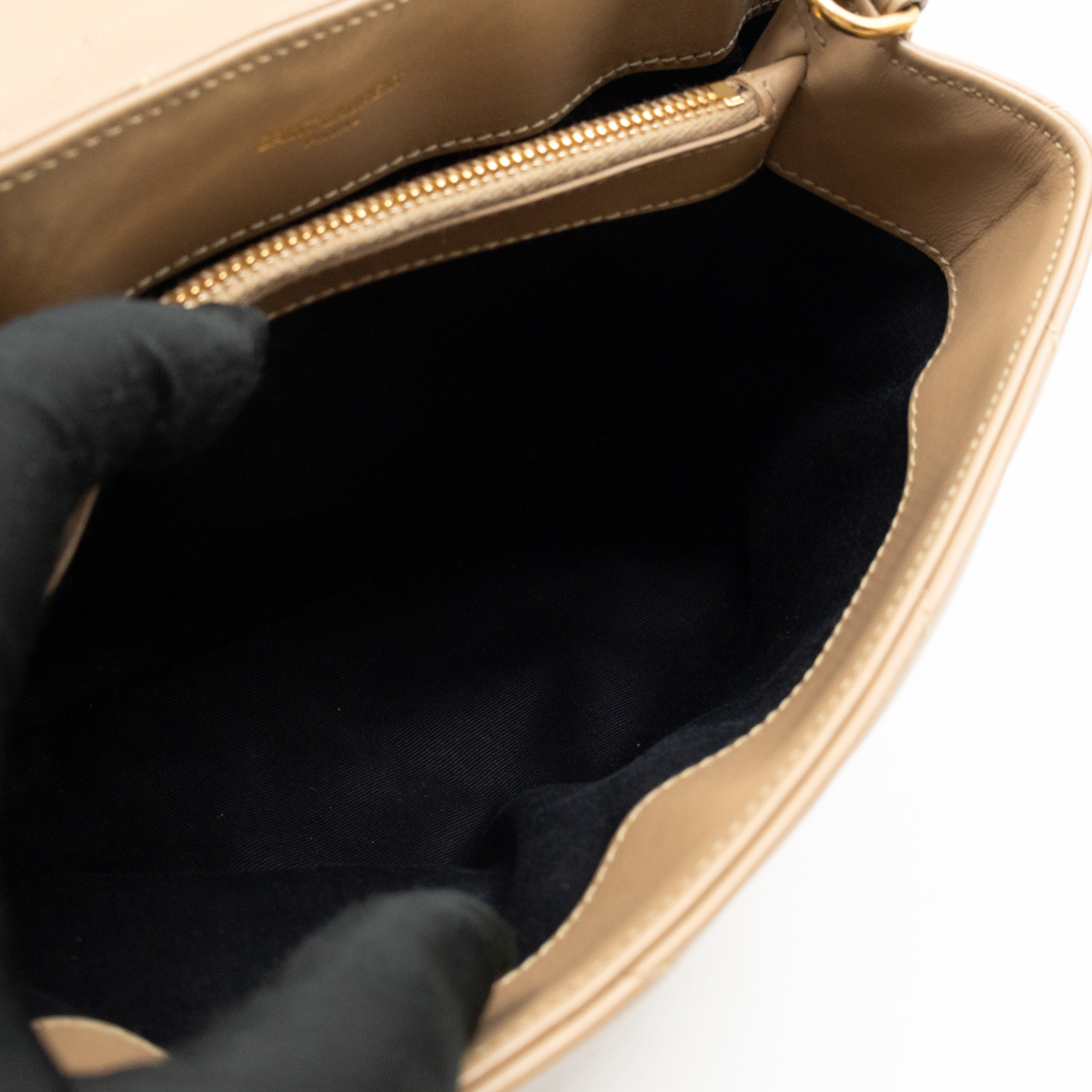 Loulou Small Beige Leather