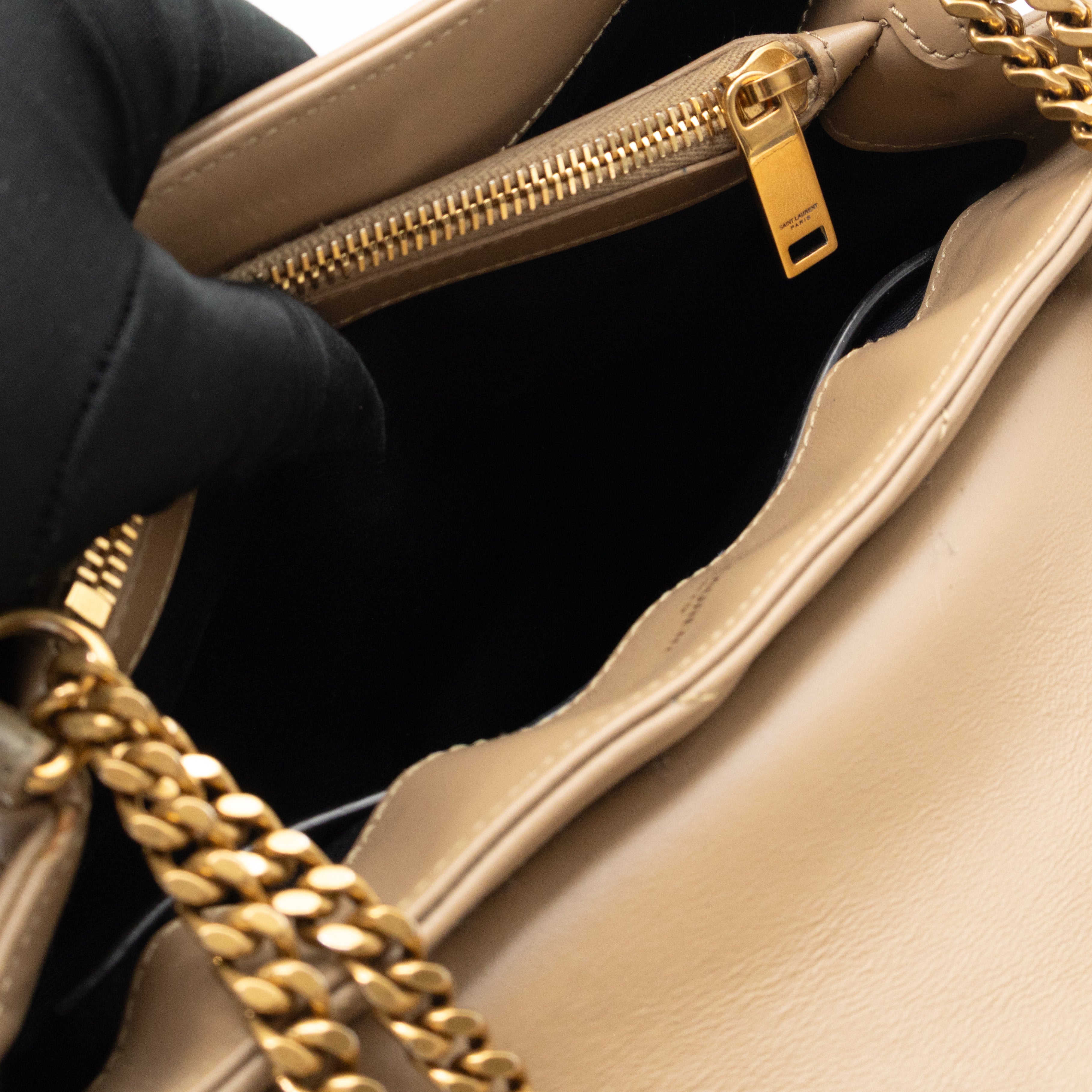 Loulou Small Beige Leather