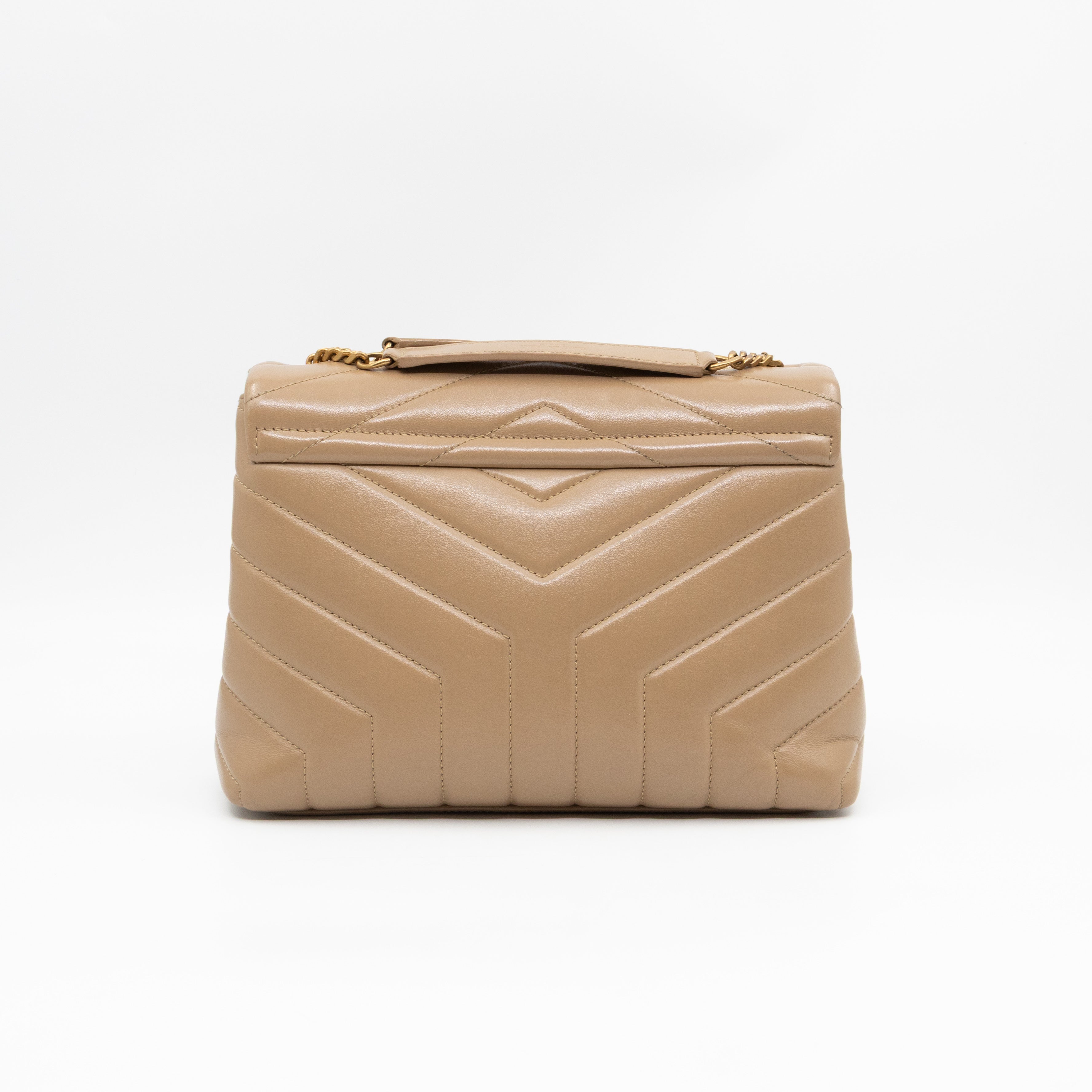 Loulou Small Beige Leather