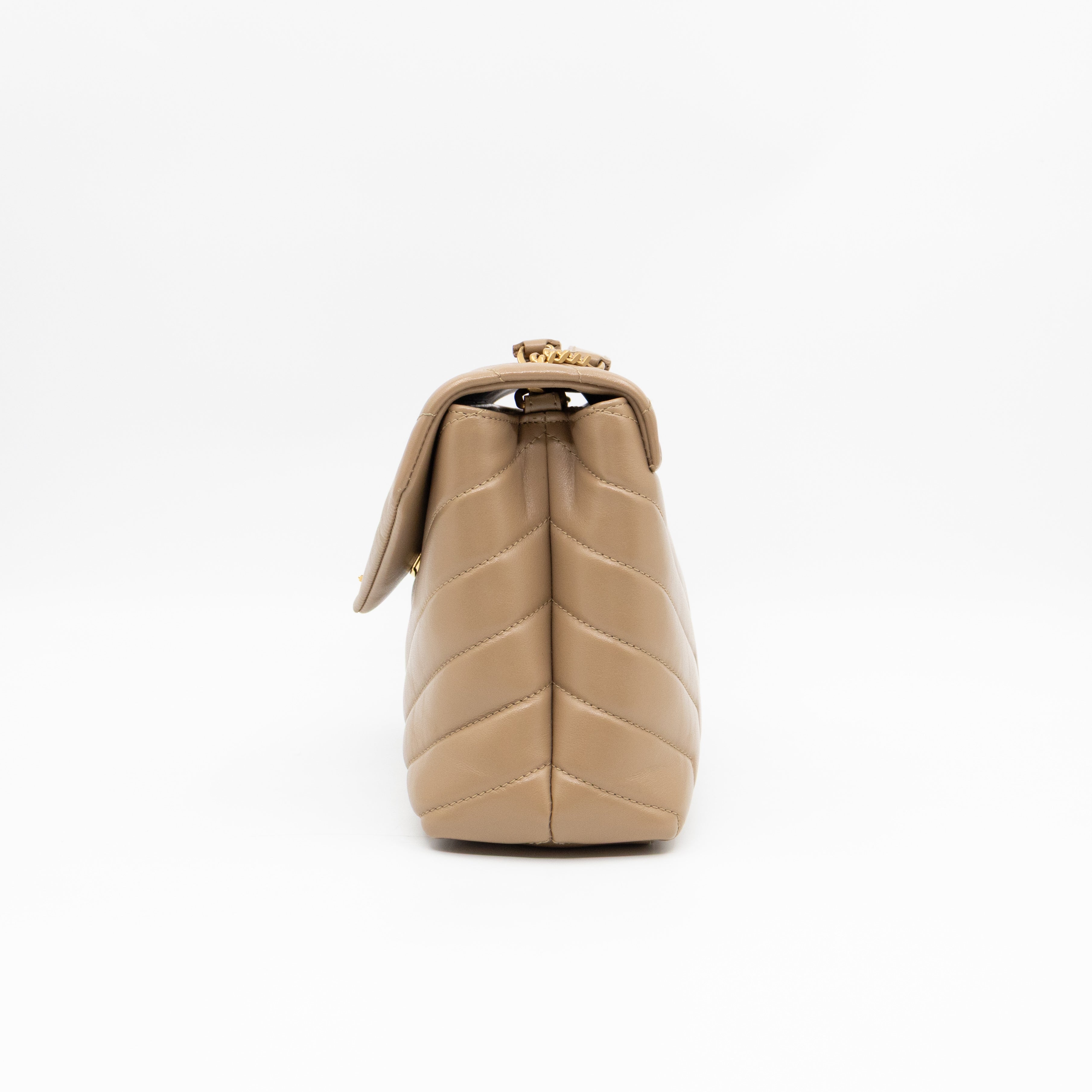 Loulou Small Beige Leather