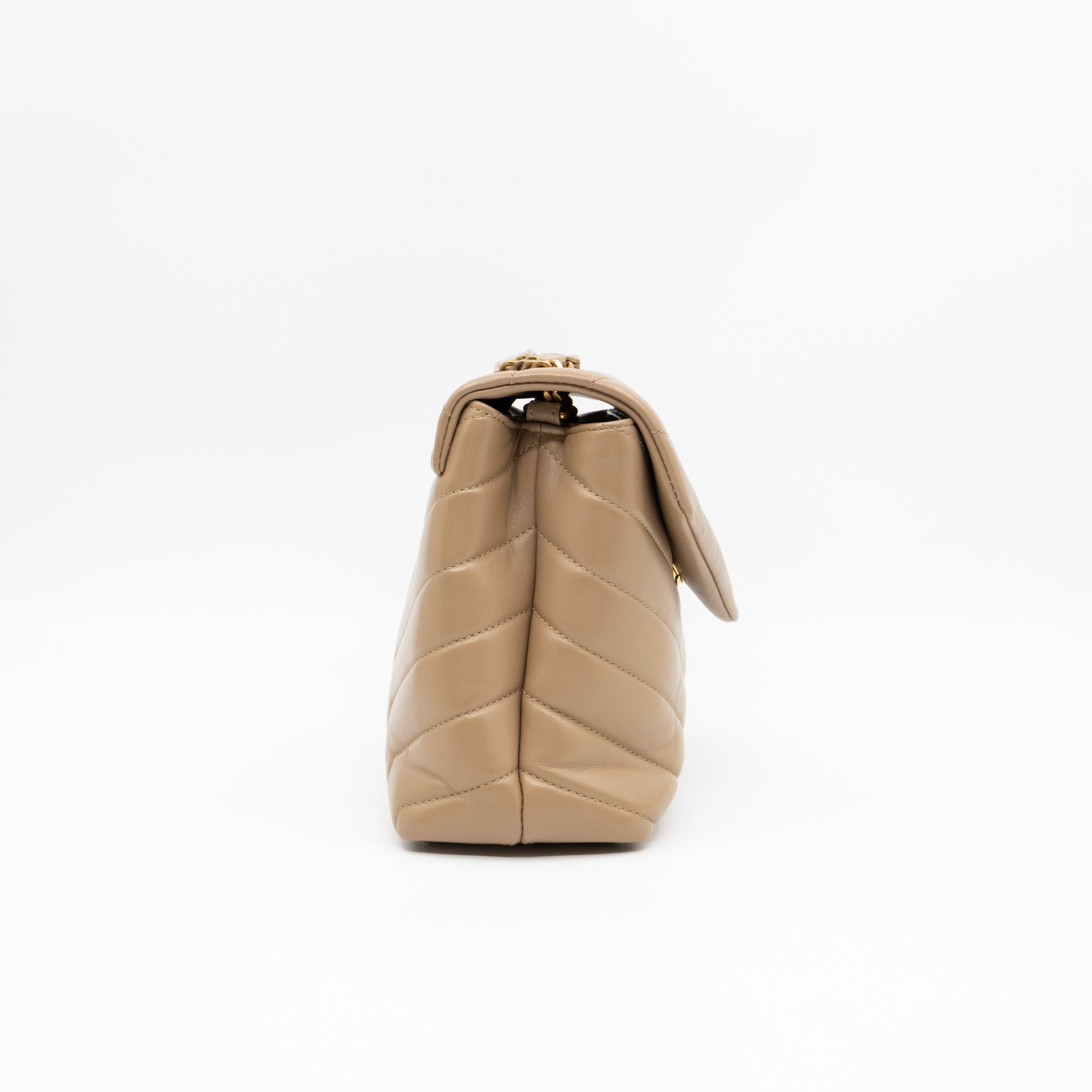 Loulou Small Beige Leather