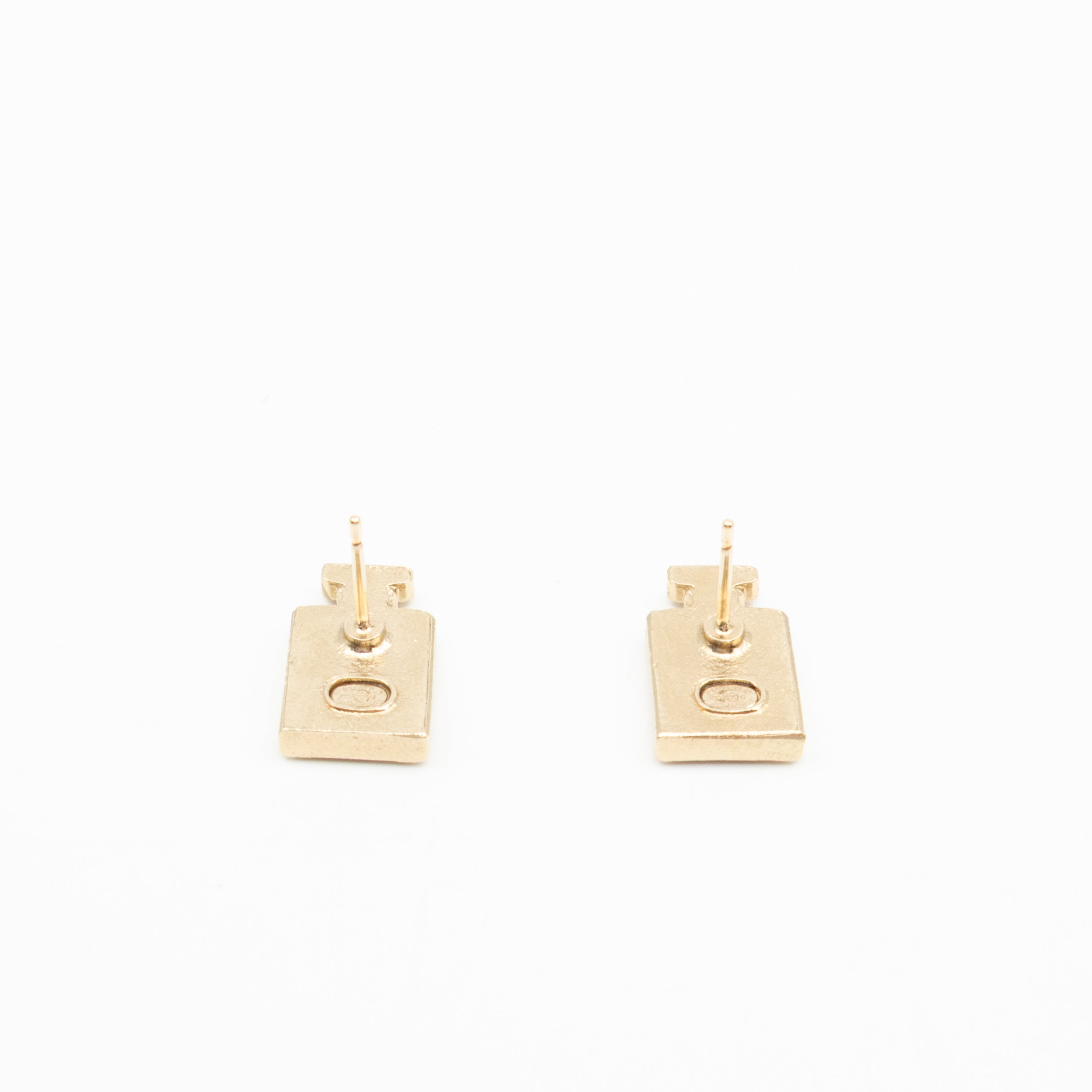 No 5 Perfume Bottle Gold Earrings