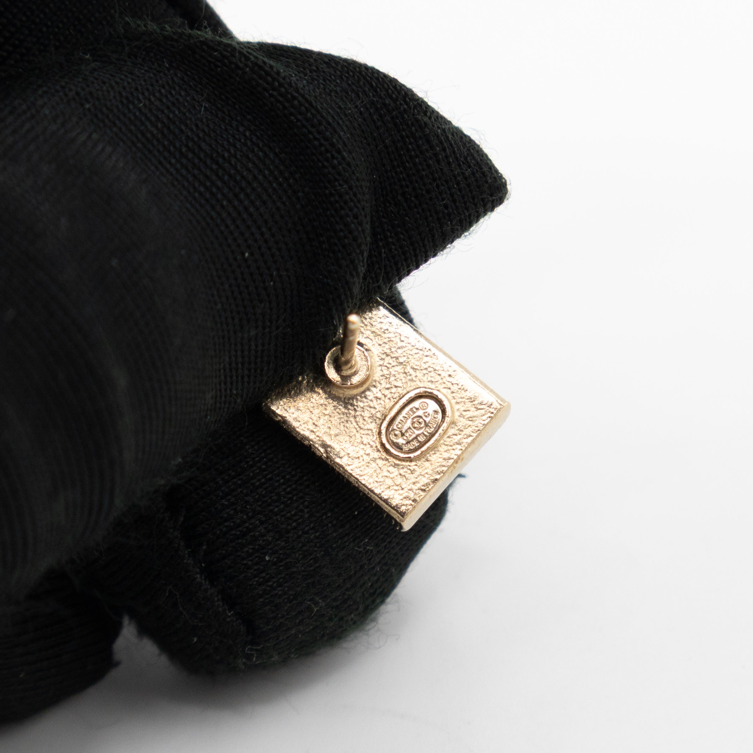 No 5 Perfume Bottle Gold Earrings