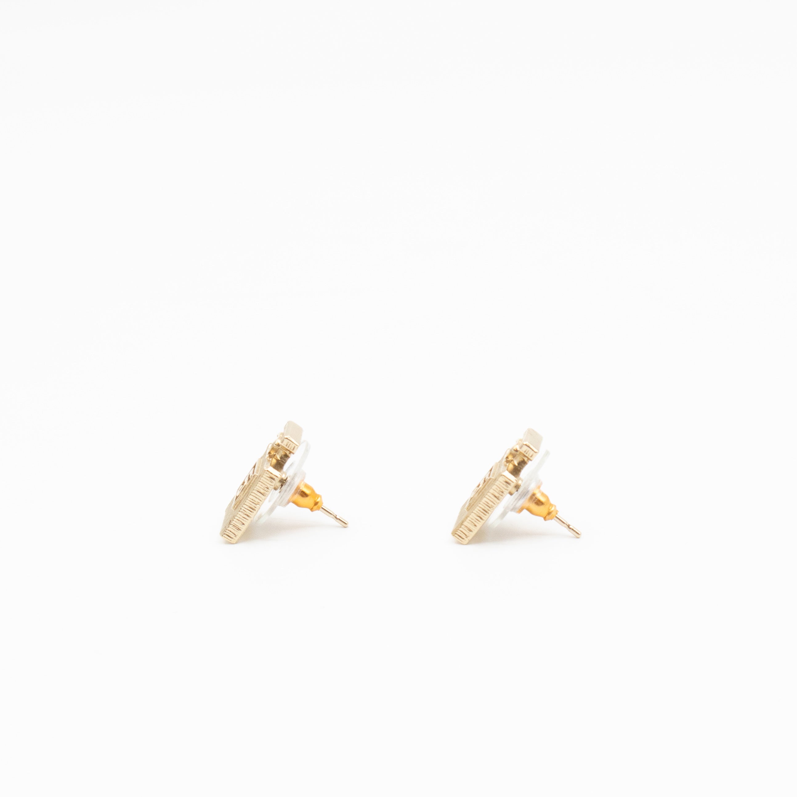 No 5 Perfume Bottle Gold Earrings