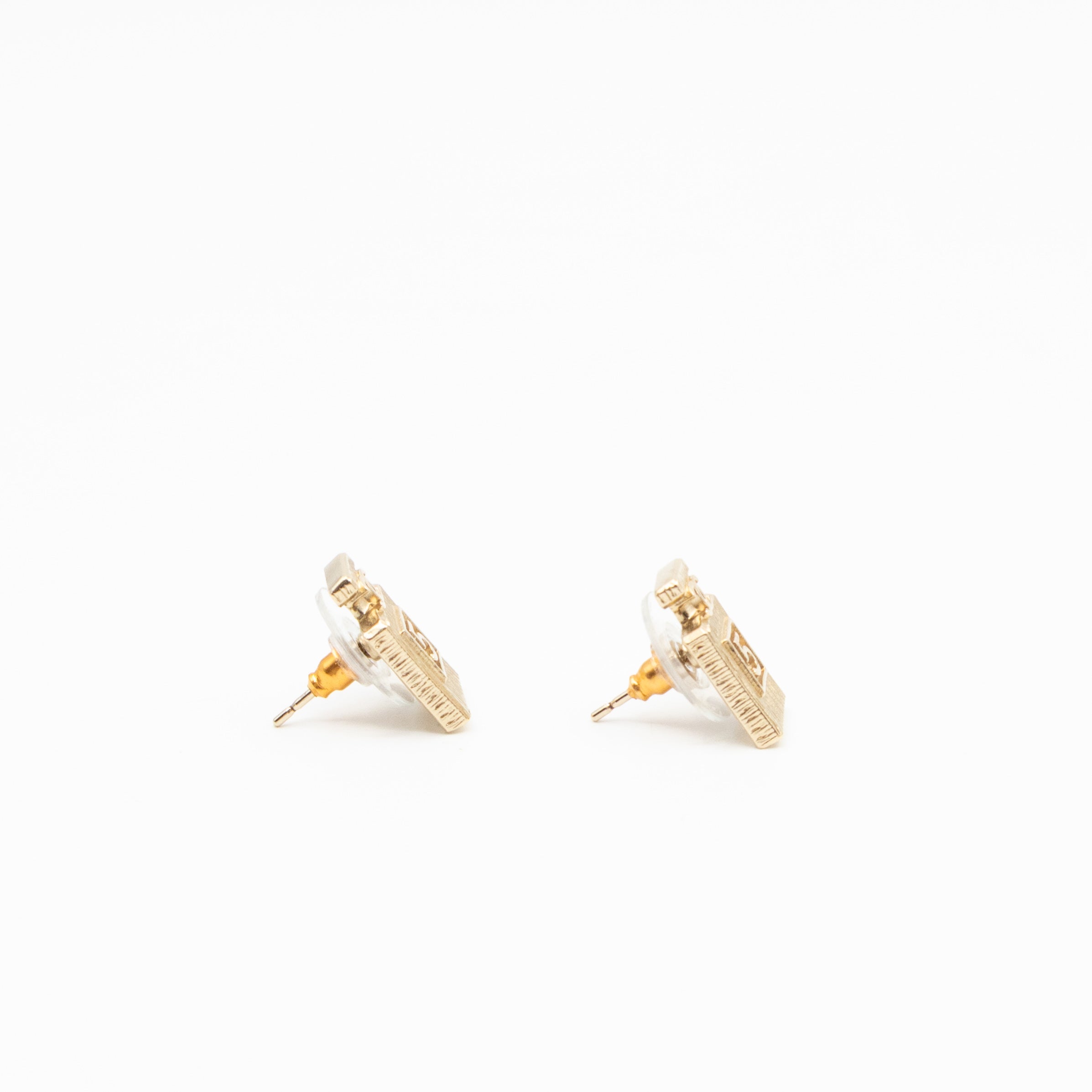 No 5 Perfume Bottle Gold Earrings