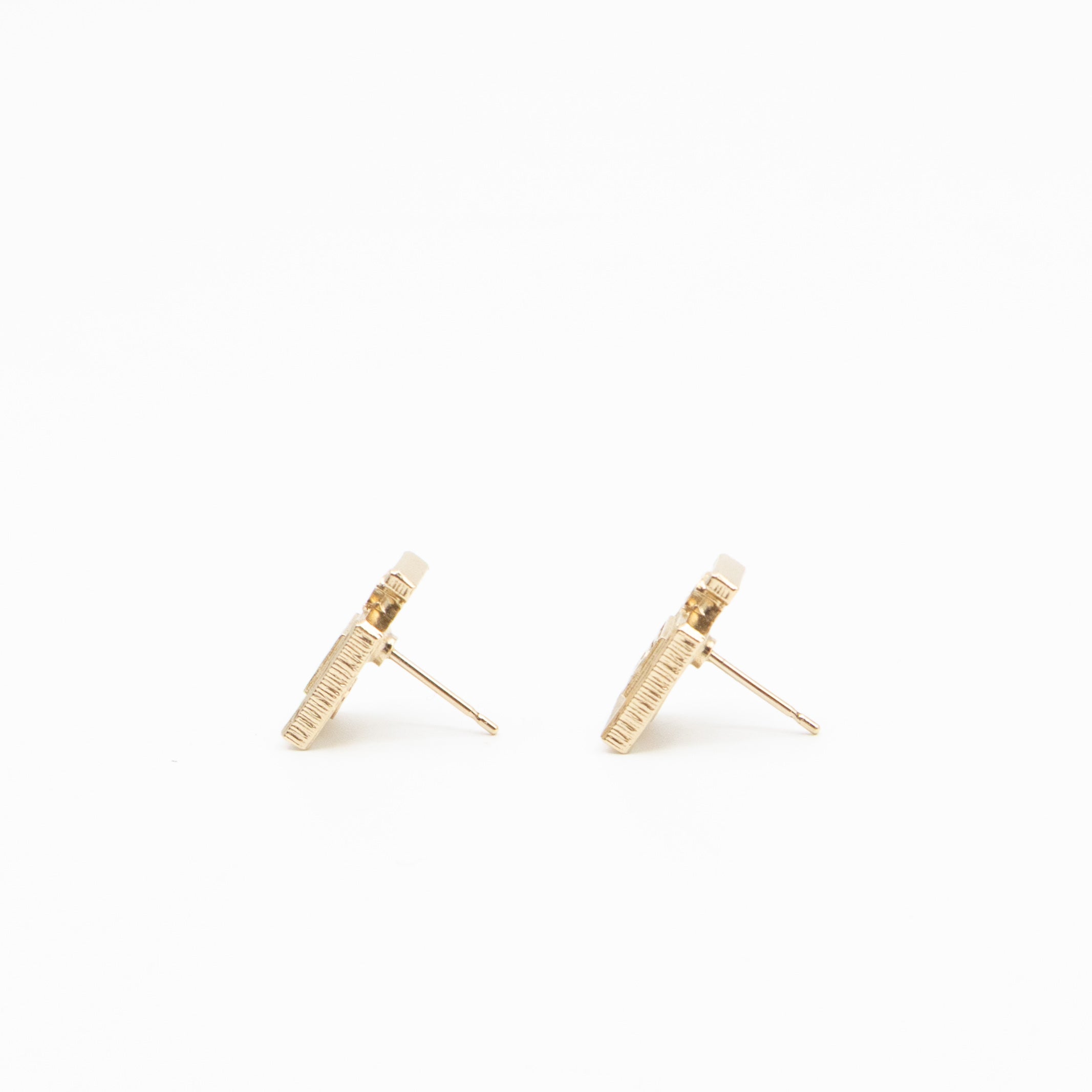 No 5 Perfume Bottle Gold Earrings