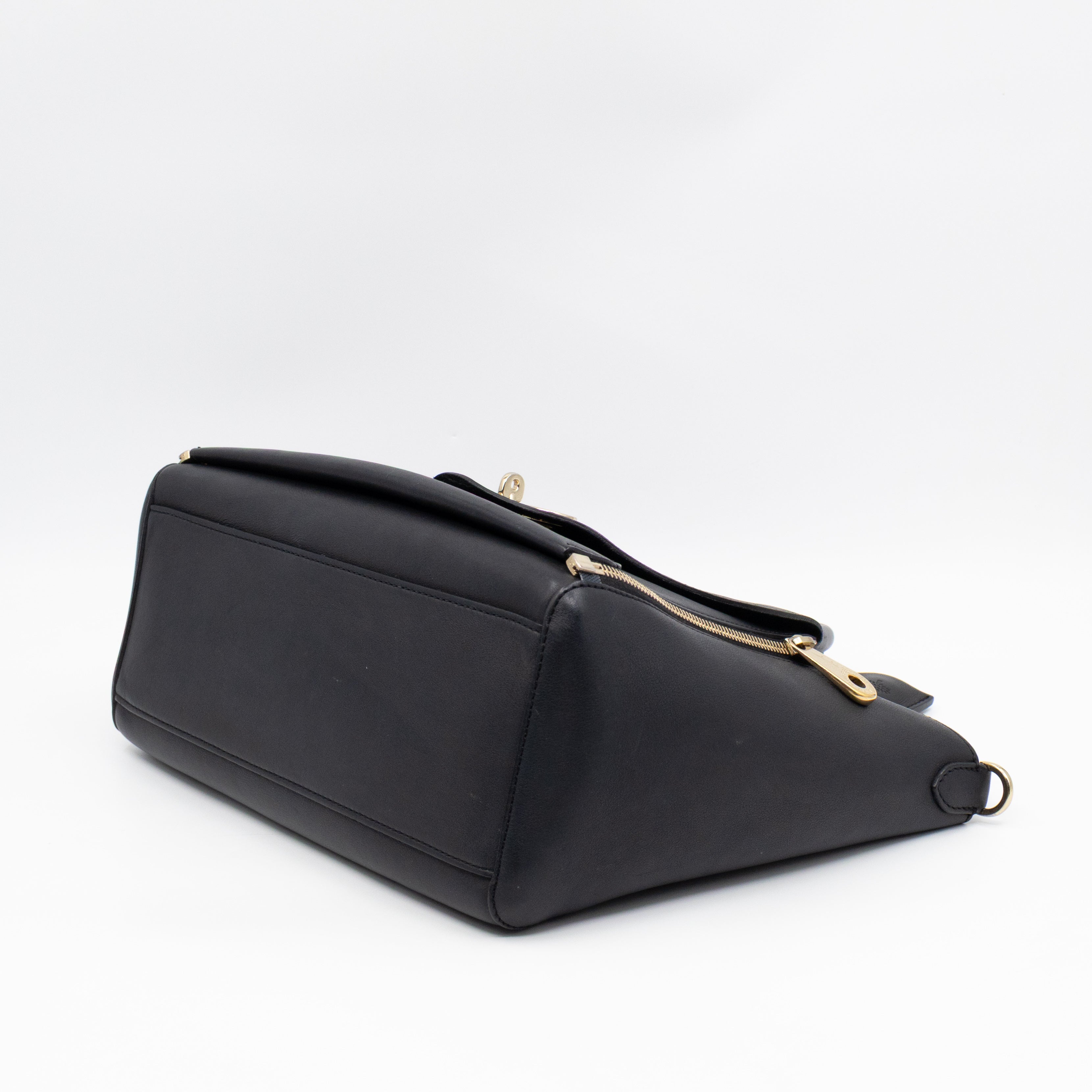 Small Willow Black Leather