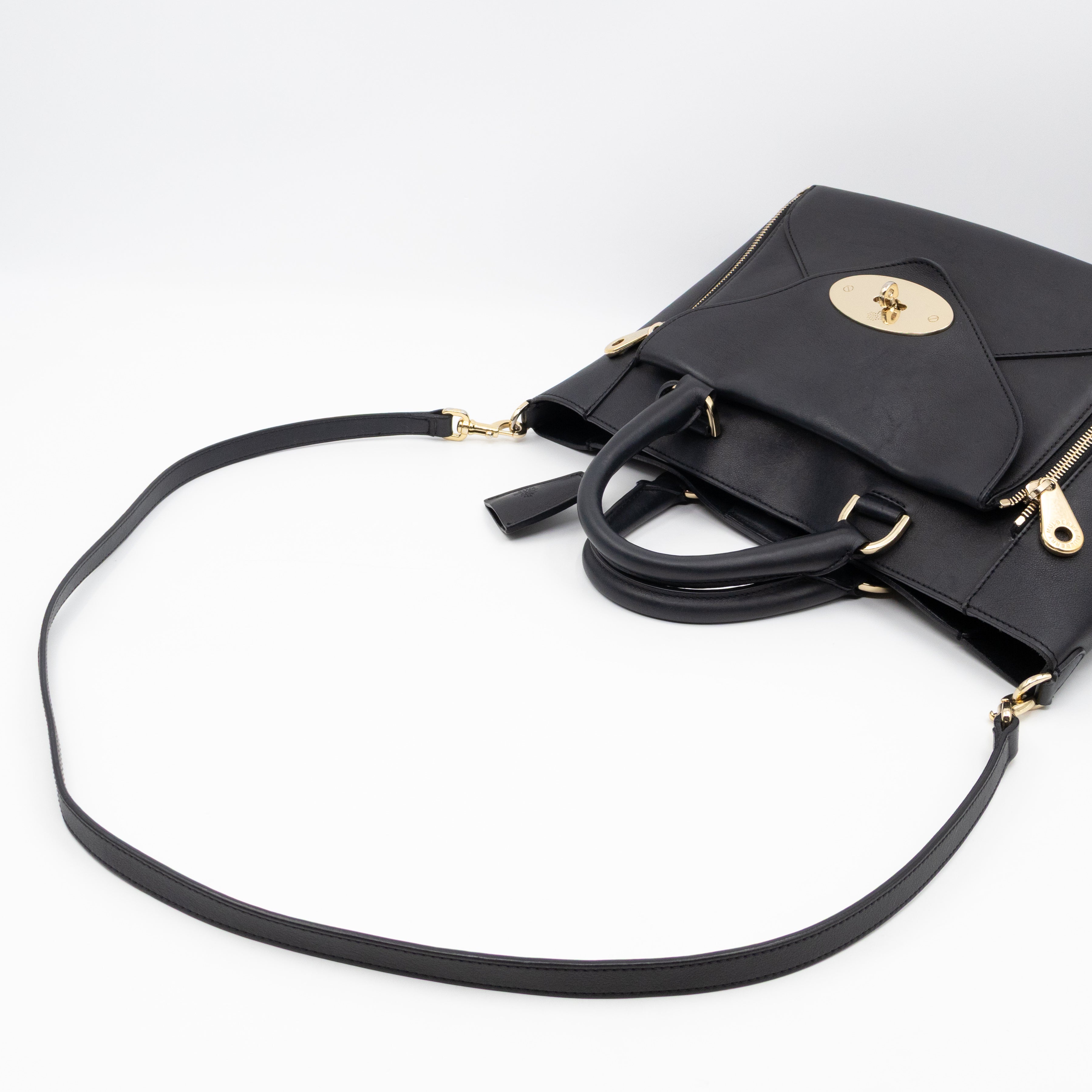 Small Willow Black Leather
