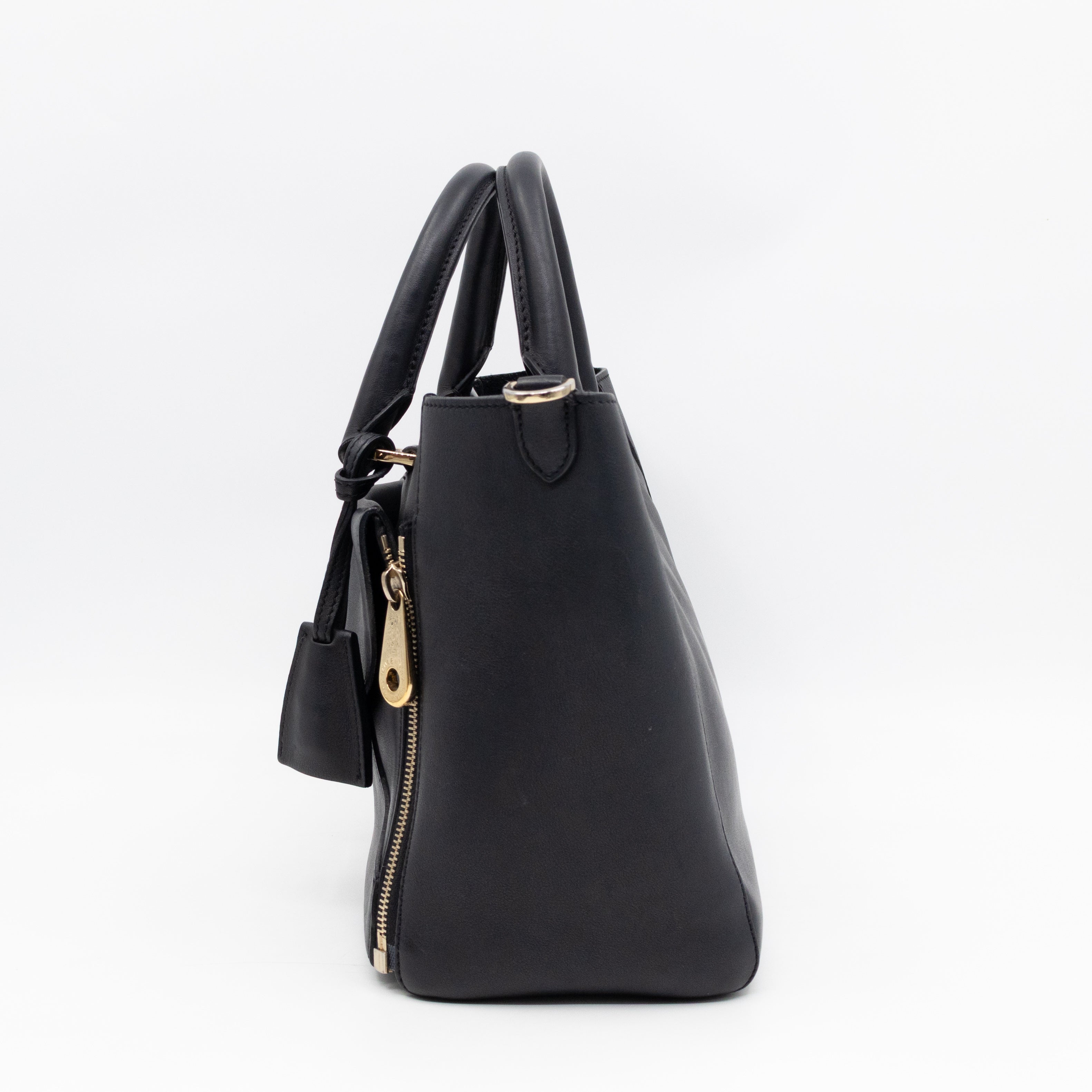 Small Willow Black Leather