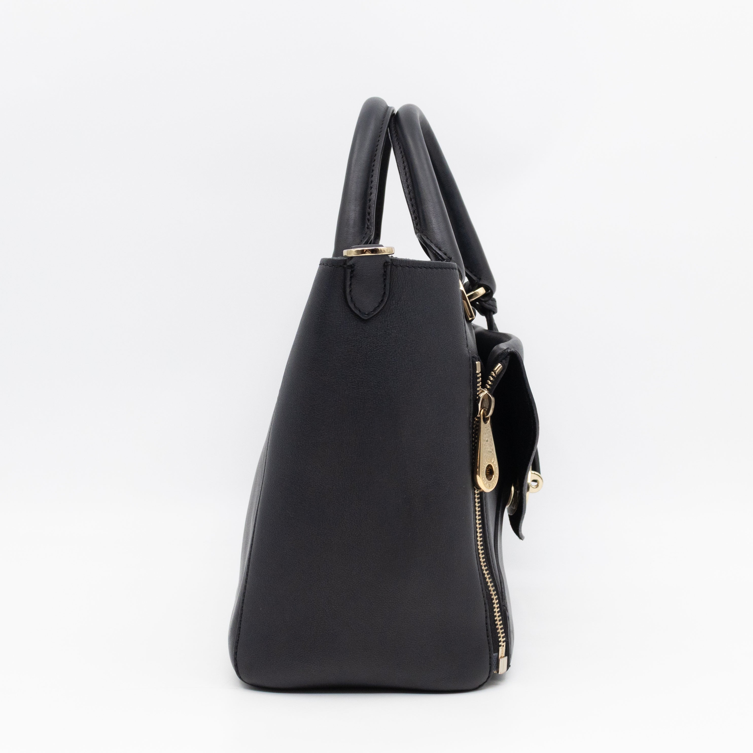 Small Willow Black Leather