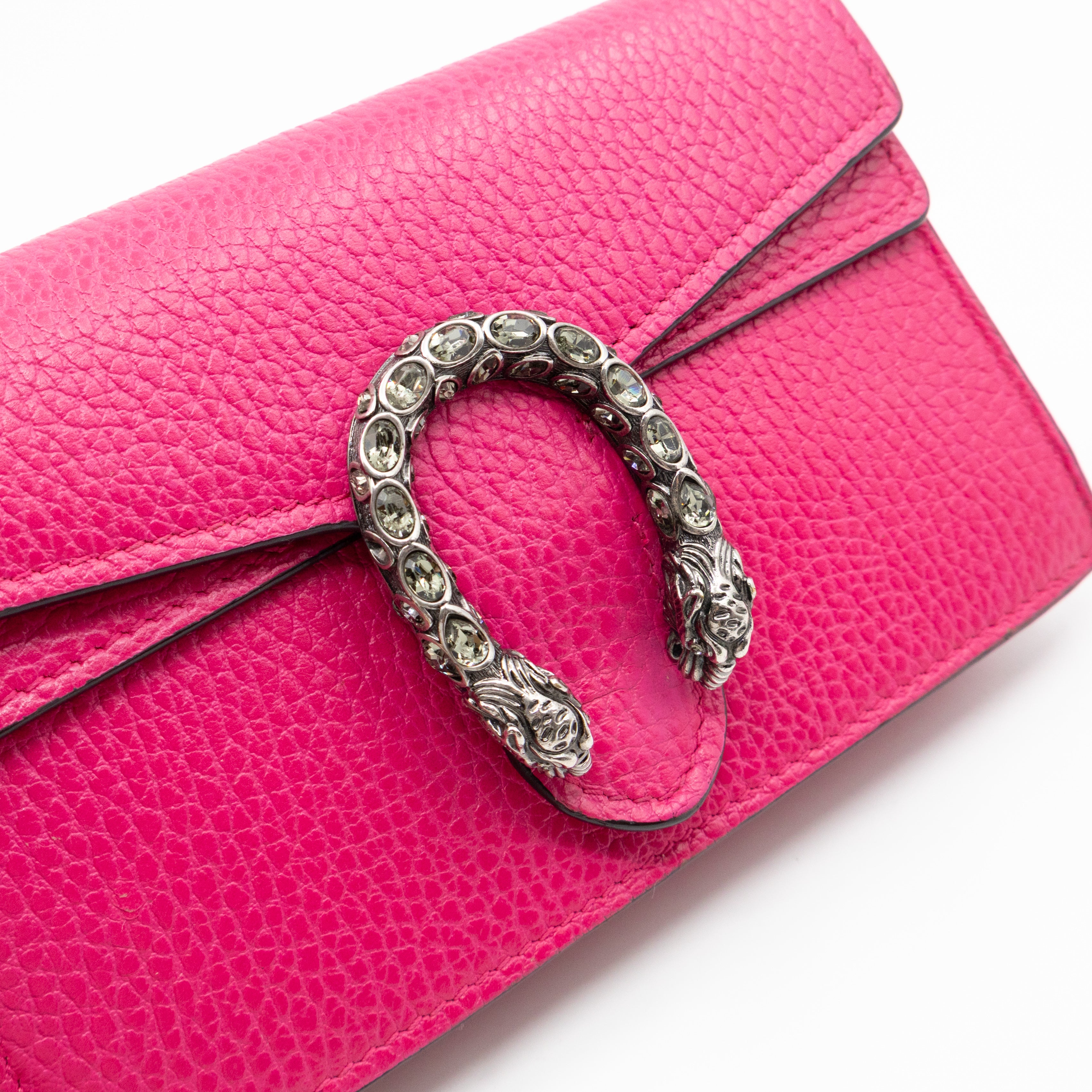 Dionysus Super Mini Pink Leather