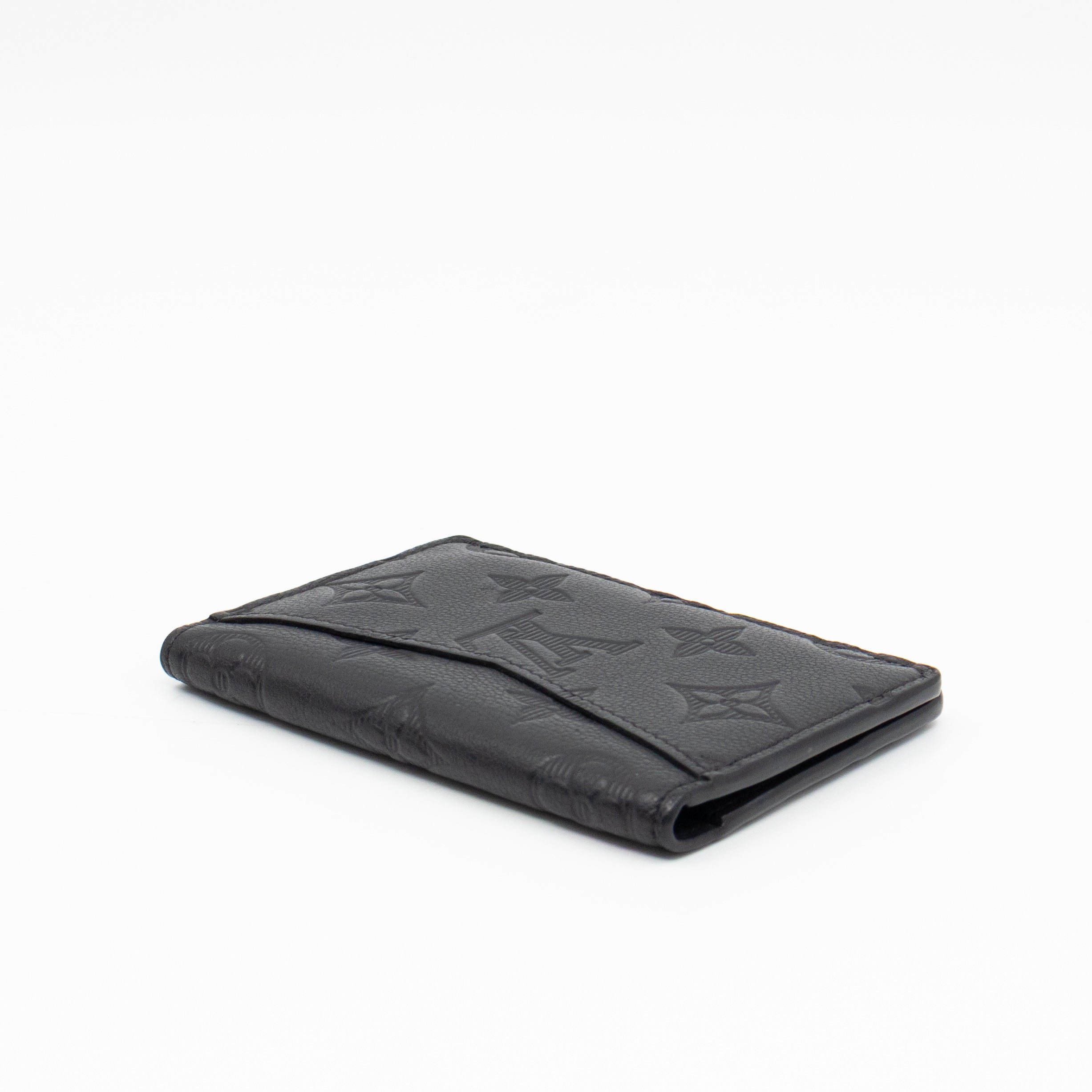 Pocket Organiser Black Shadow Leather